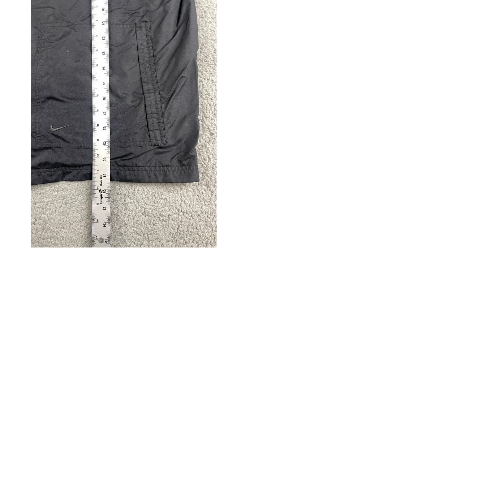 Nike VINTAGE Nike Jacket Mens L Black White Full Zip 90s Swoosh Nike Air Tracksuit Full Zip Jacket Size 42R - 9 Thumbnail
