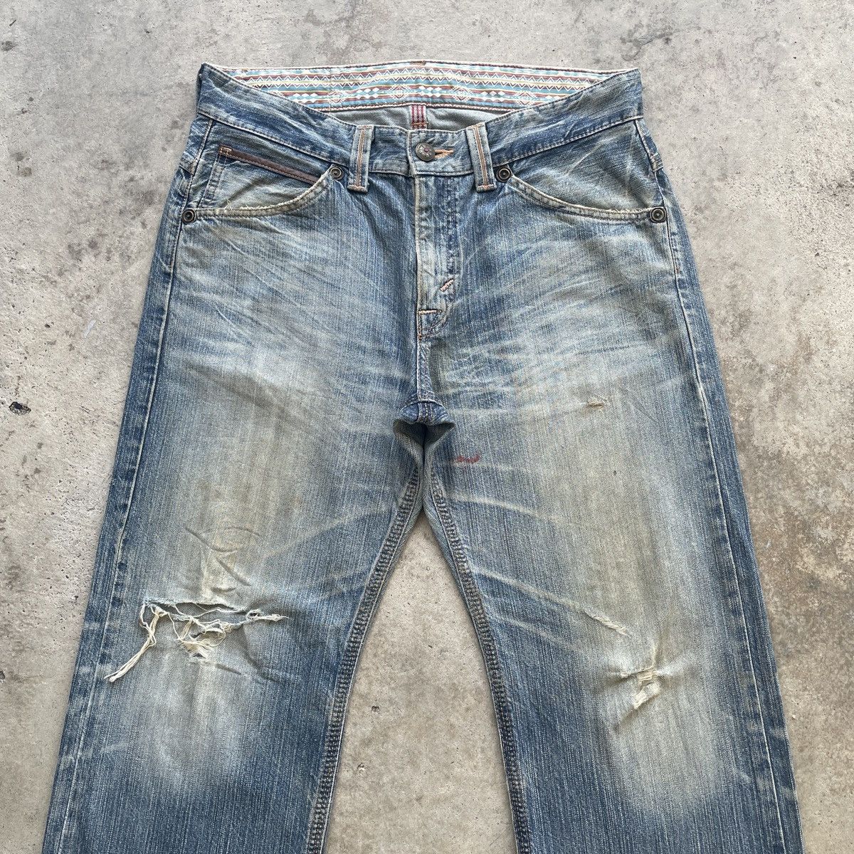Edwin Vintage Edwin Rusty Jeans Faded Distressed Denim Pants W35 Size US 35 - 4 Thumbnail