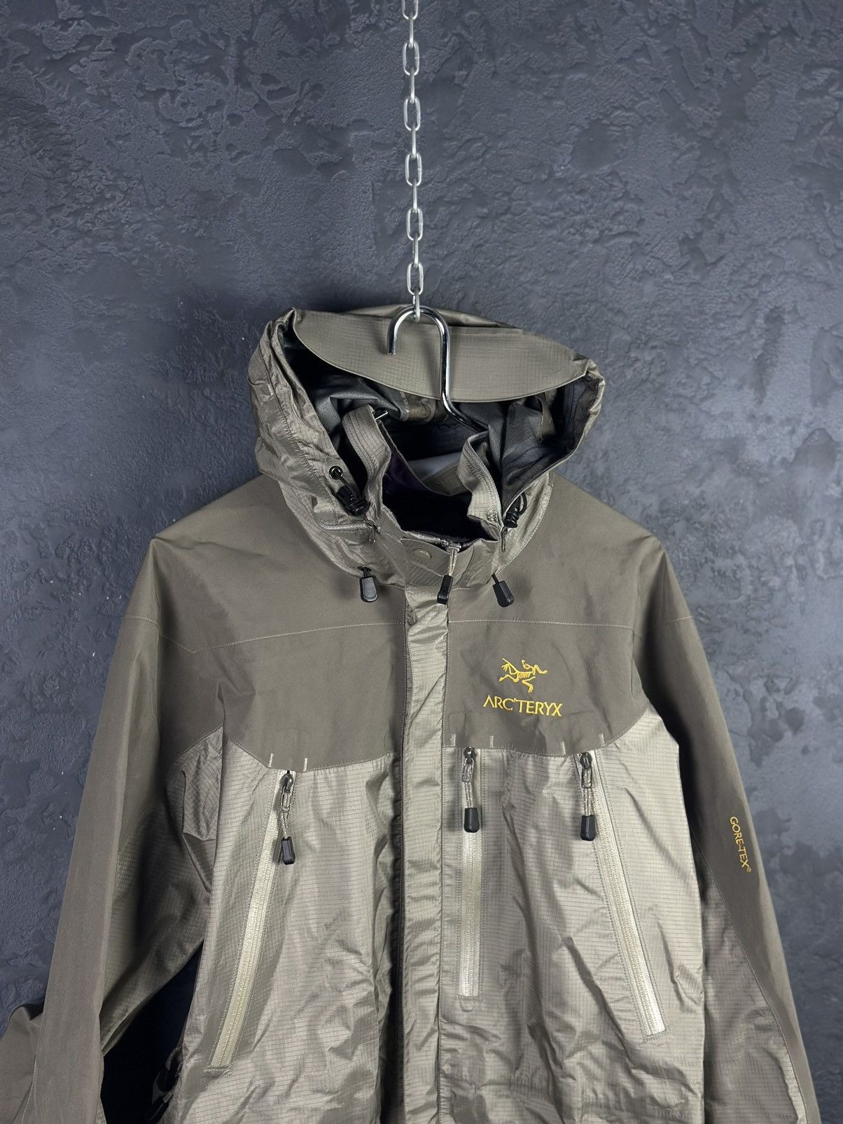 Arc'teryx × Vintage Arcteryx 1999 Kappa Golden Logo 'Stone' GoreTex Jacket Rare! Size US L / EU 52-54 / 3 - 4 Thumbnail