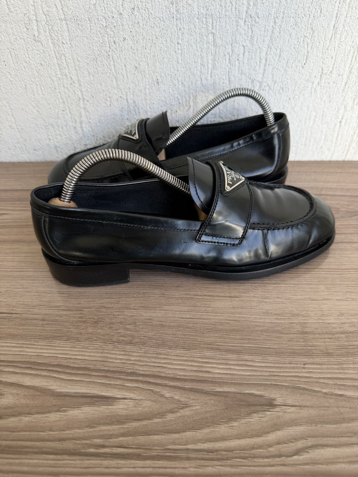 Prada ❤️🔥 brushed leather loafers Size US 9 / IT 39 - 11 Thumbnail