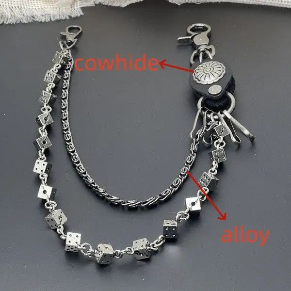 Jewelry Dice Wallet Keychain Jean Biker 60cm Size ONE SIZE - 7 Thumbnail