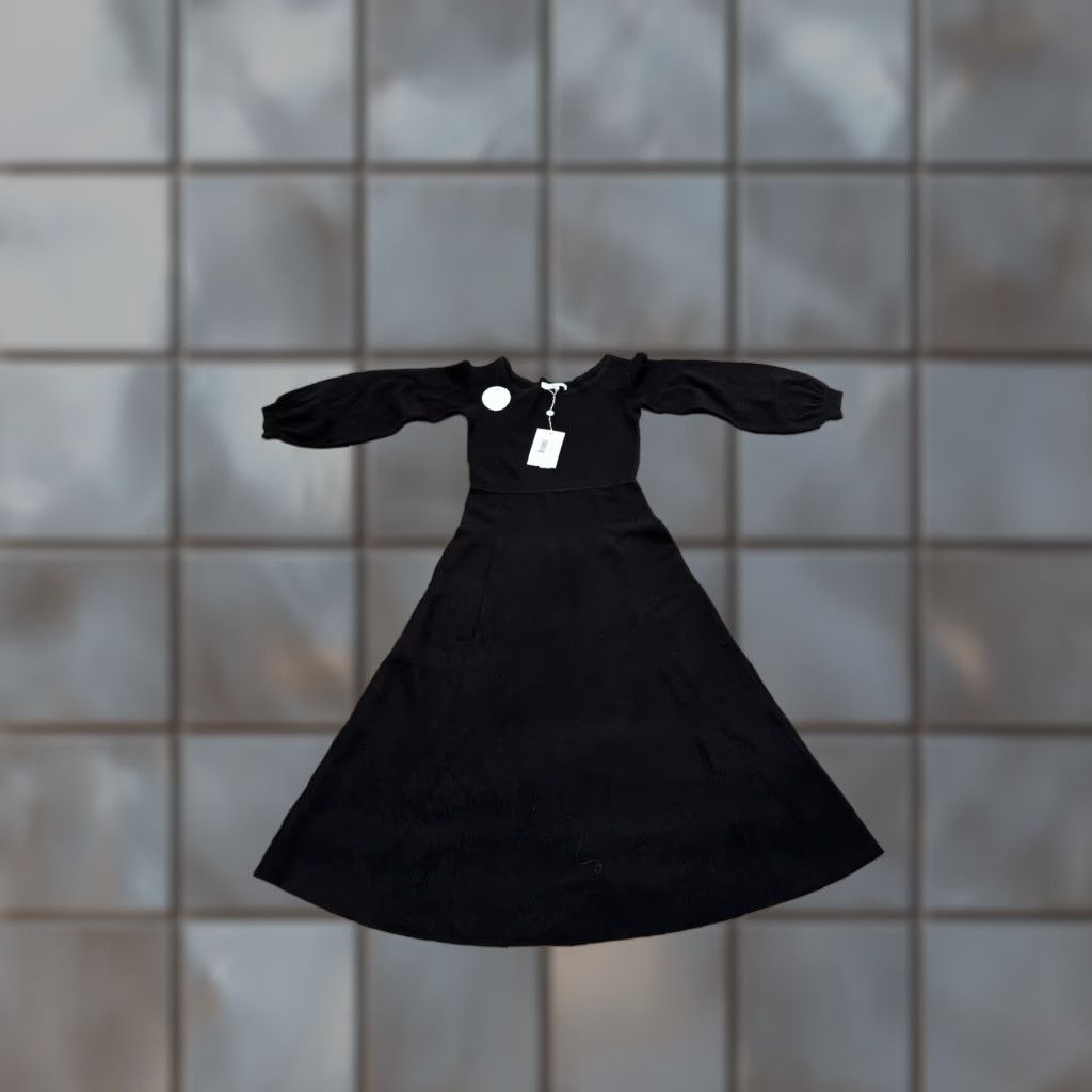 Vintage Hill House NWT Dress Black Sweater Knit Midi Long Sleeve Elegant Medium Size M / US 6-8 / IT 42-44 - 1 Thumbnail