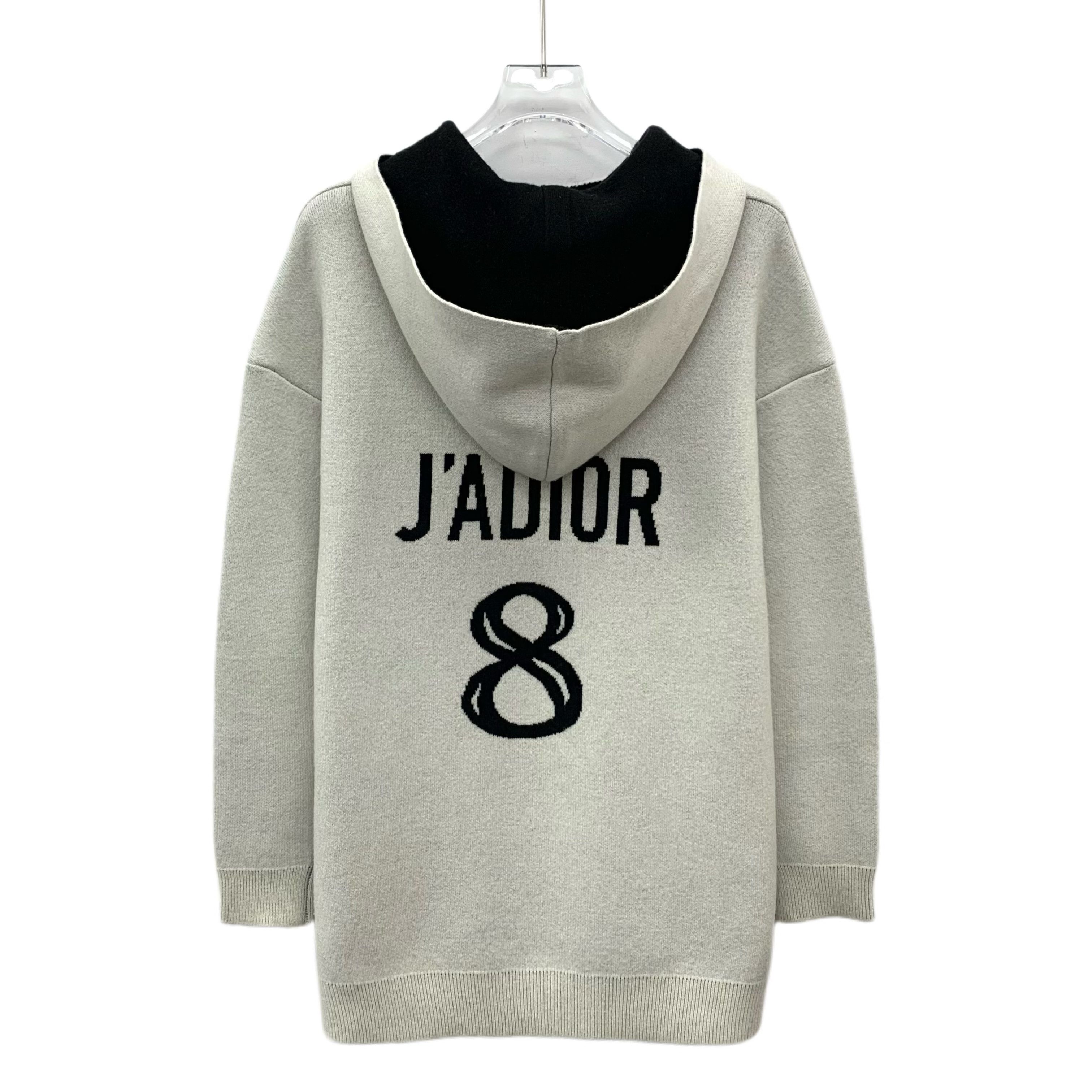 Dior Dior Logo Intarsia Cashmere Hoodie Grey (34) Size XXS / US 00 / IT 34 - 2 Thumbnail