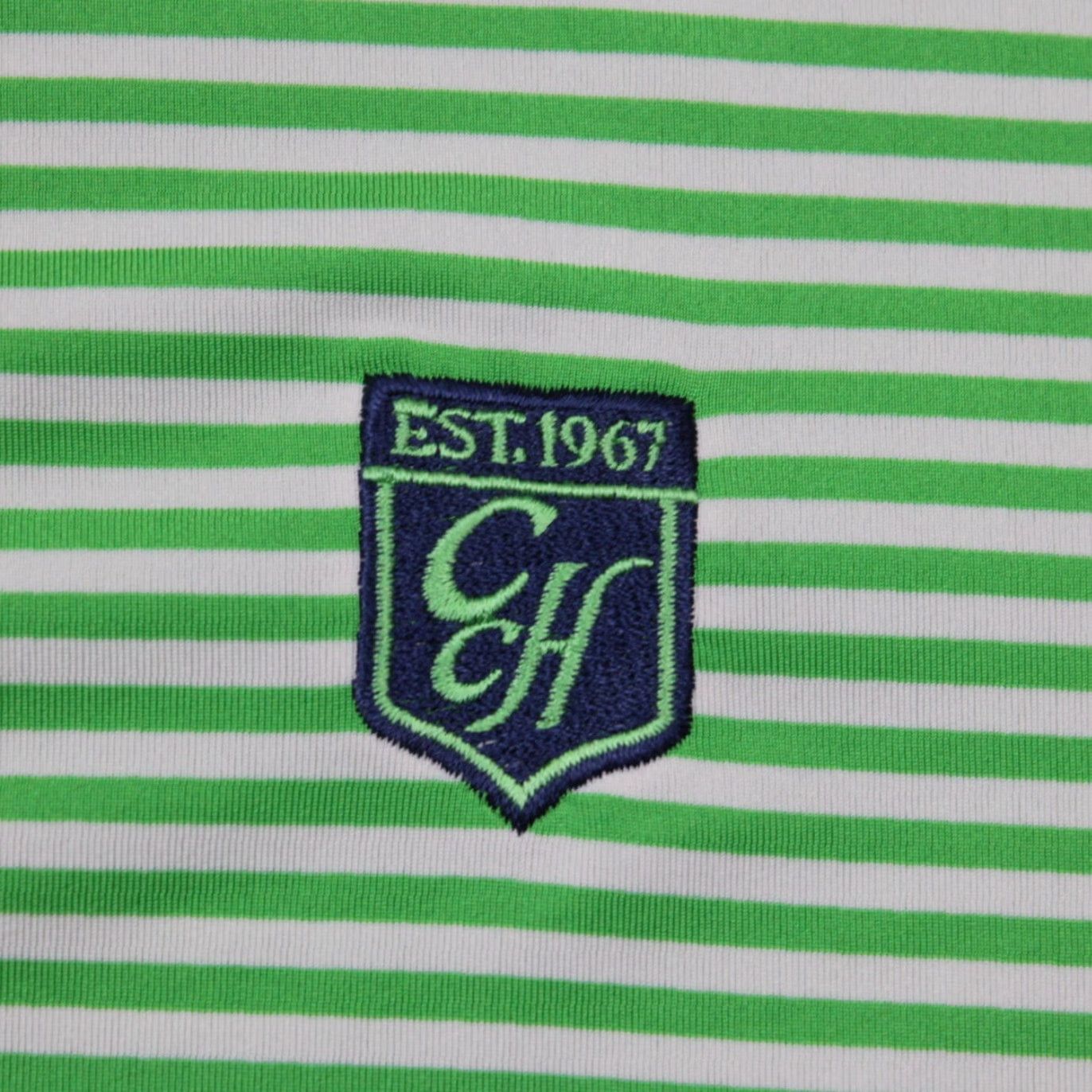 RLX Ralph Lauren RLX Ralph Lauren Polo Shirt Mens XL Green/White Polyester Blend Short Sleeve Pullover Polo Golf Activewear Size US XL / EU 56 / 4 - 7 Thumbnail