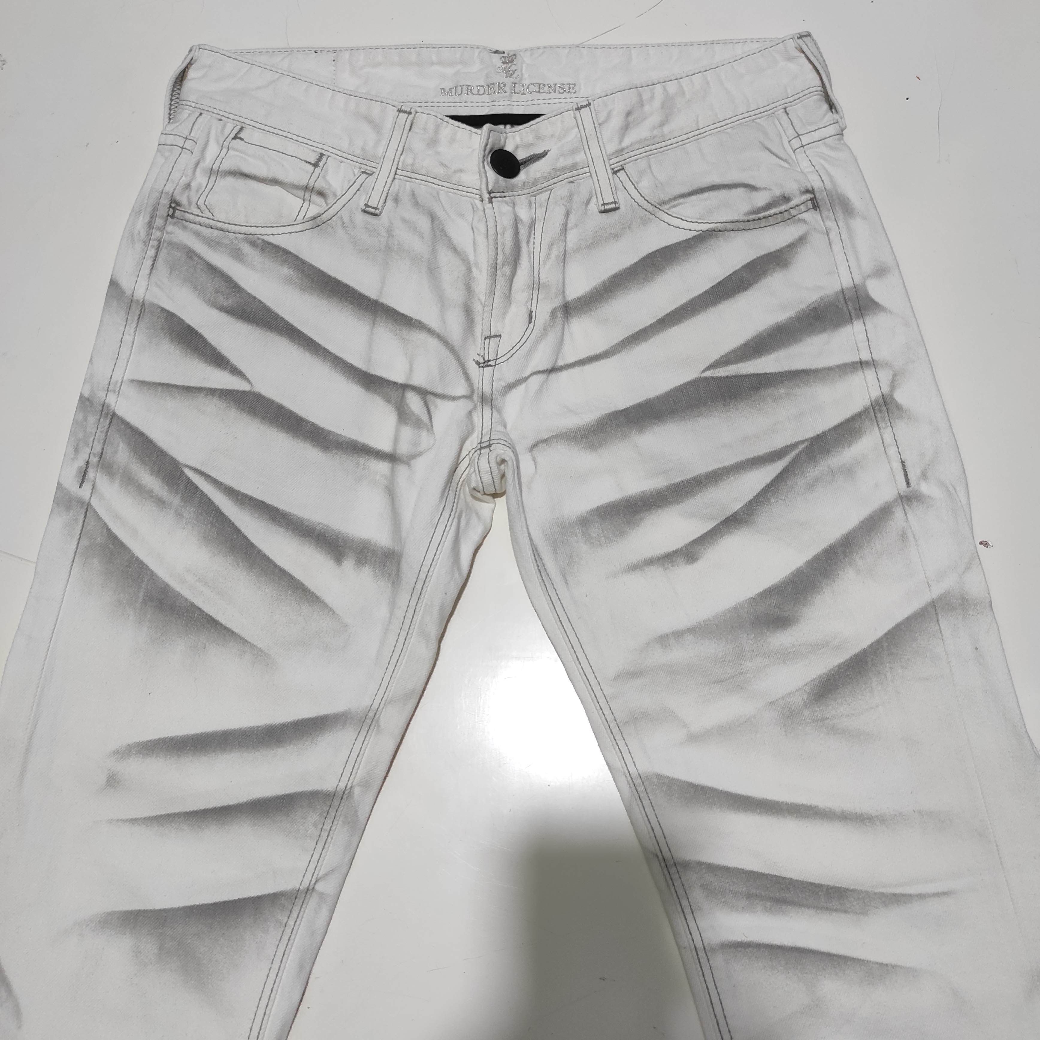 14th Addiction FLARE🔥 MURDER LICENSE Smokes Whiskers Denim Size US 30 / EU 46 - 3 Thumbnail