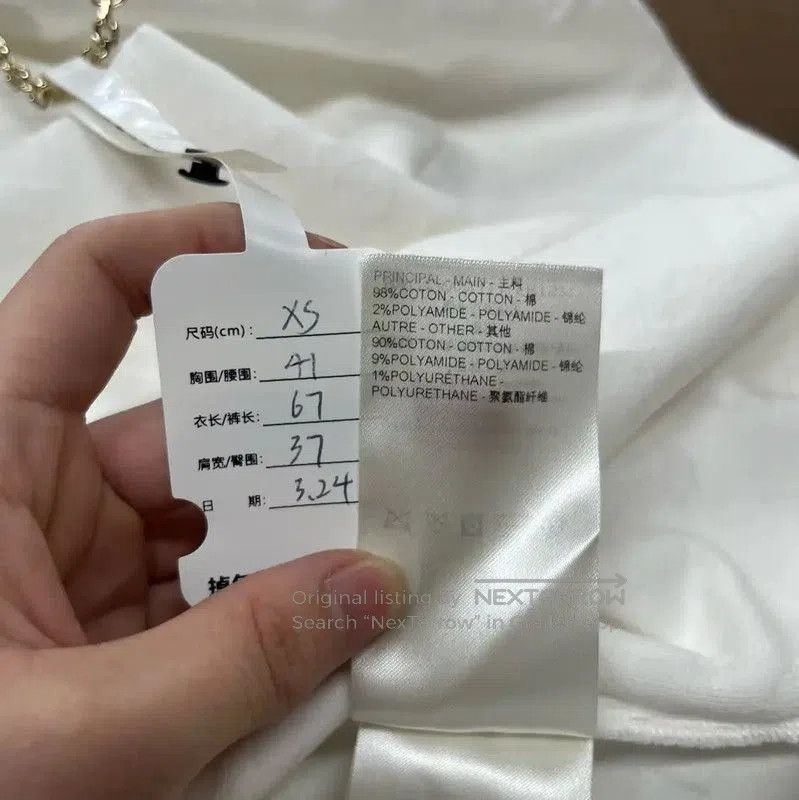 Louis Vuitton Louis Vuitton White Cotton Women's T. Size XS / US 0-2 / IT 36-38 - 6 Thumbnail