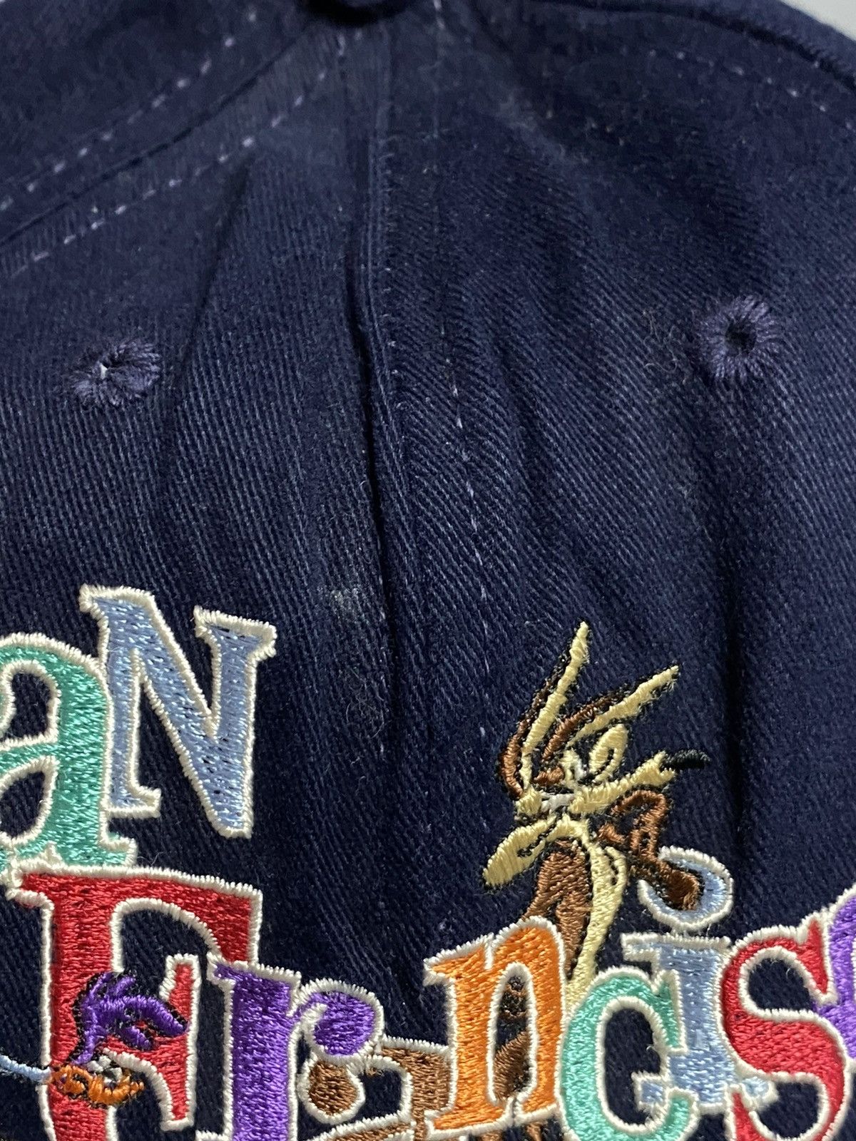 Vintage VTG 90s Looney Tunes San Francisco Hat Cap SnapBack Usa Blue Size ONE SIZE - 7 Thumbnail