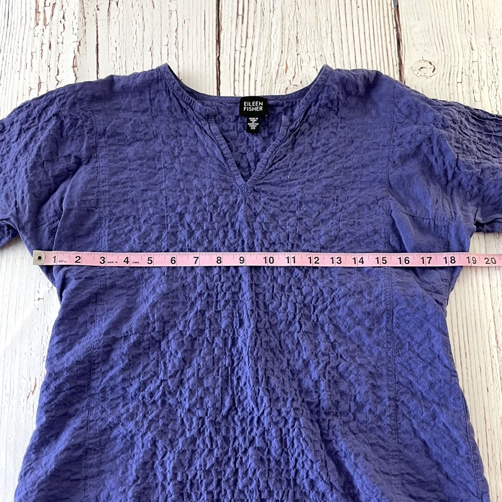 Eileen Fisher Eileen Fisher V-Neck Long Sleeve Tunic Top Womens XS Purple Blouse Shirt V-Neck Tunic White? Size XS / US 0-2 / IT 36-38 - 4 Thumbnail