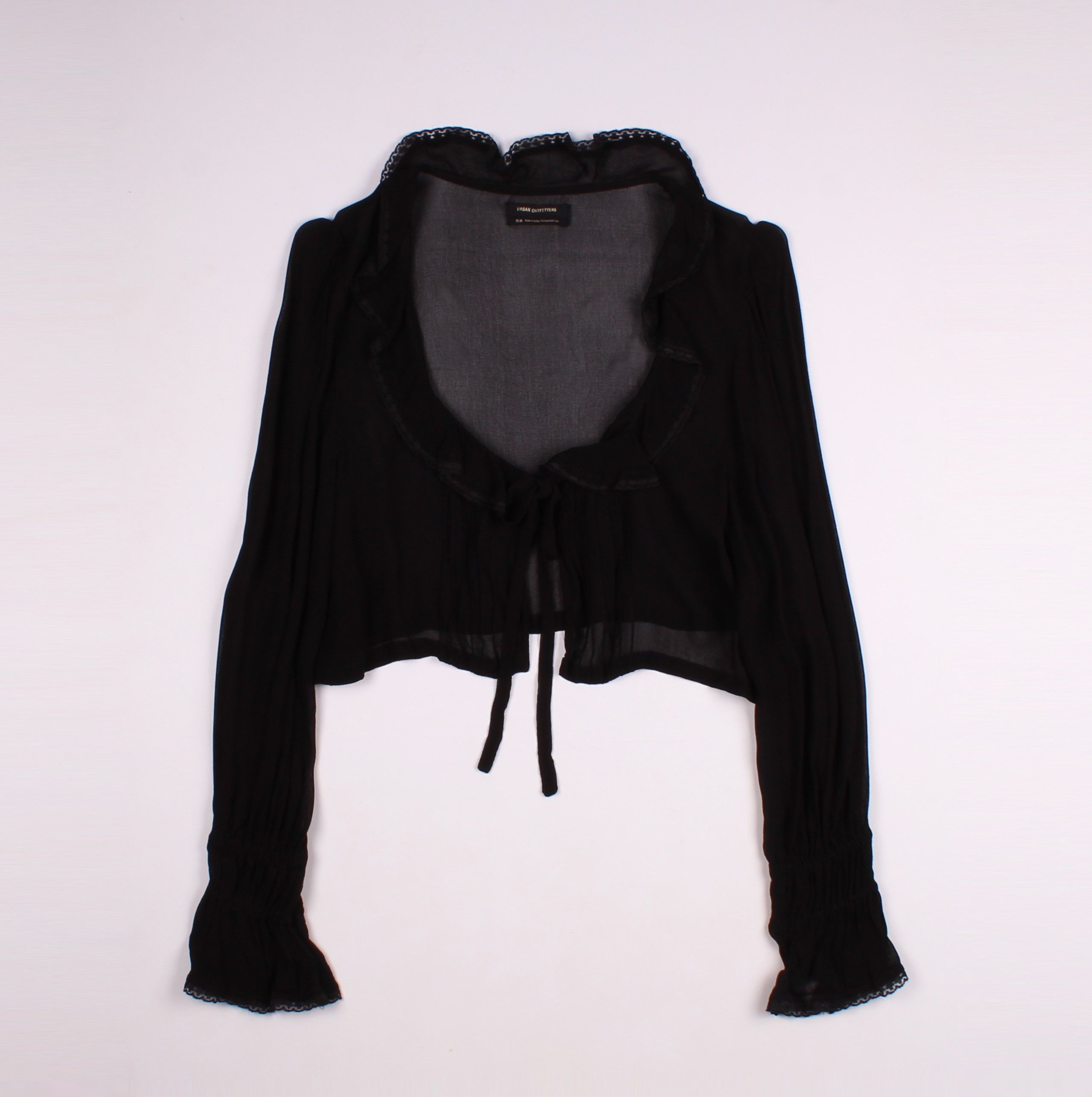 Urban Outfitters Urban Outfitters Mesh Cropped Cottage Blouse Shirt Size M / US 6-8 / IT 42-44 - 4 Thumbnail