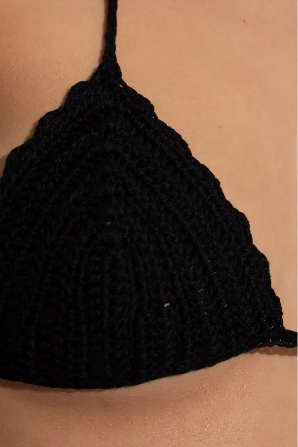Saint Laurent Paris o1s1wg110125 Size: XS / 687951 Triangle Bikini Crochet Size ONE SIZE - 5 Thumbnail