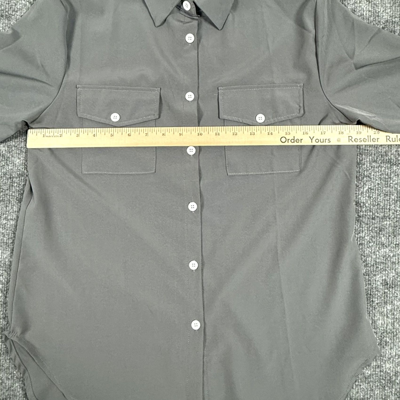 Vintage Workwear Casual Button Down Shirt Mens Small Gray Performance Stretch Two Pocket Size US S / EU 44-46 / 1 - 5 Thumbnail