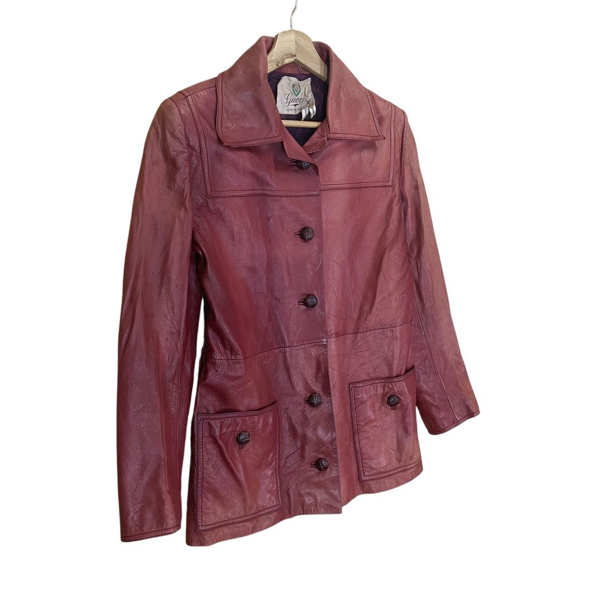 Gucci Vintage 80s Gucci Leather Jacket Made In Italy Size Small Size US S / EU 44-46 / 1 - 2 Thumbnail