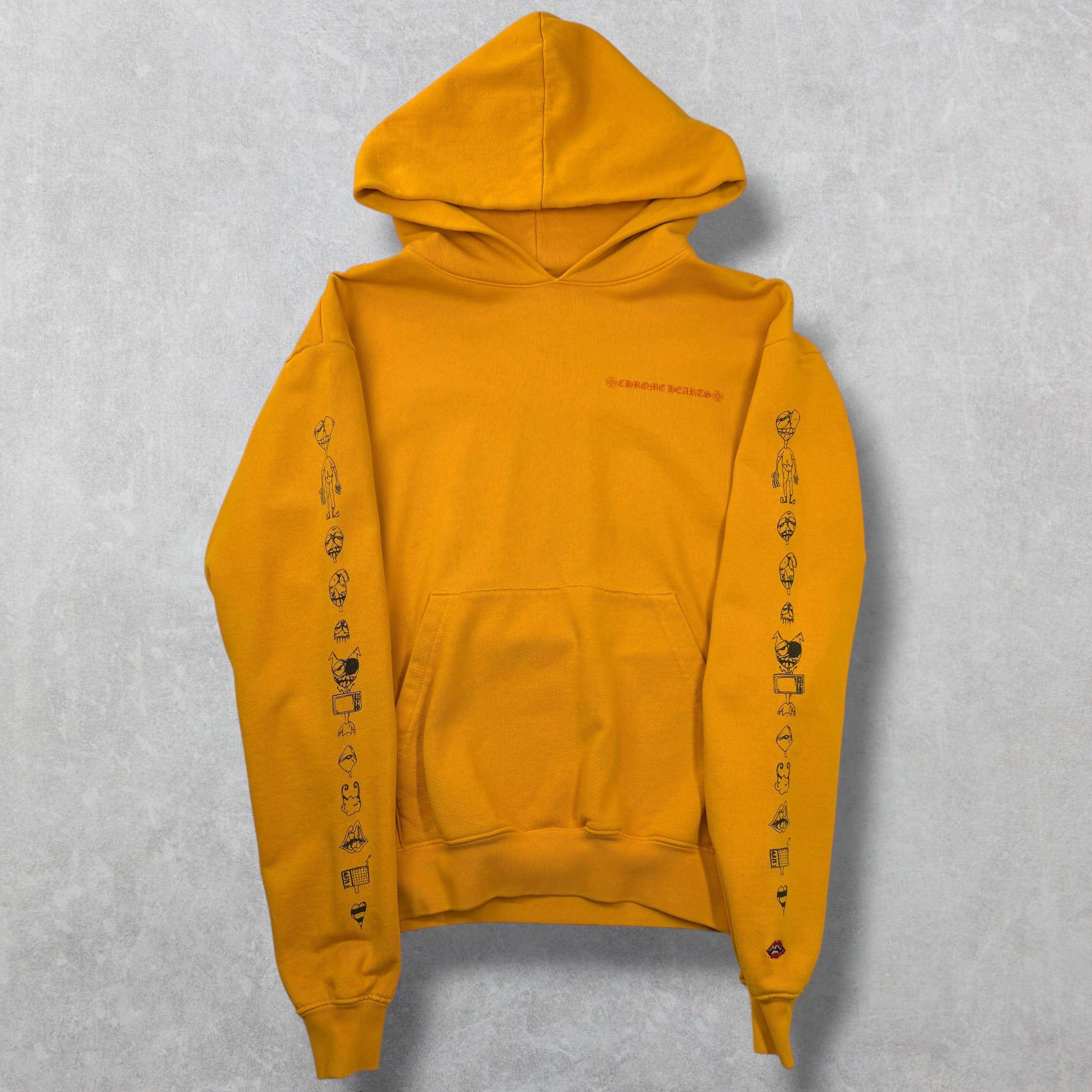 Chrome Hearts Chrome Hearts Matty Boy 'Call Me' Yellow Hoodie XS Size US XS / EU 42 / 0 - 2 Thumbnail