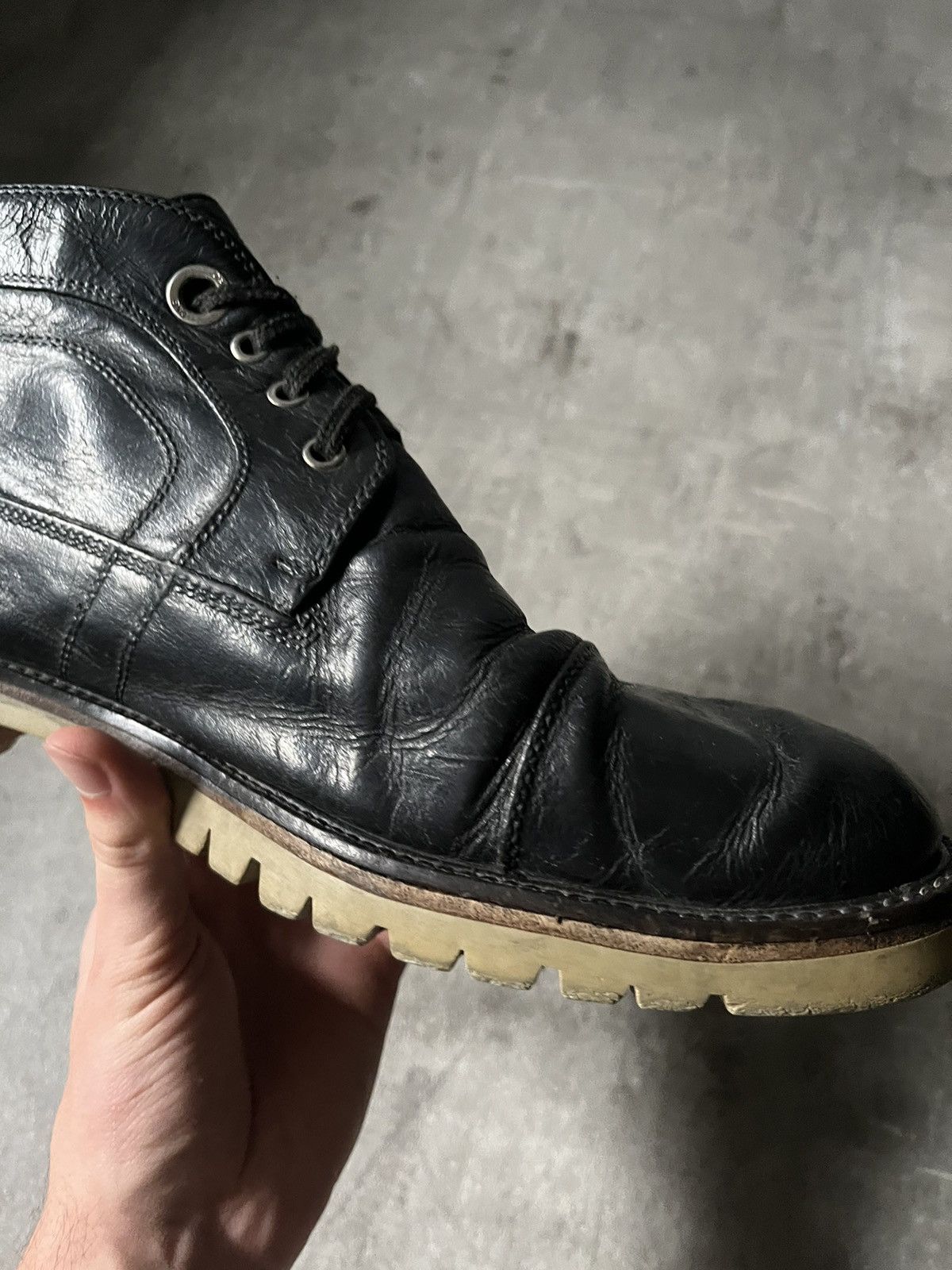 Dolce & Gabbana Dolce & Gabbana leather black boots rare Size US 12 / EU 45 - 18 Thumbnail