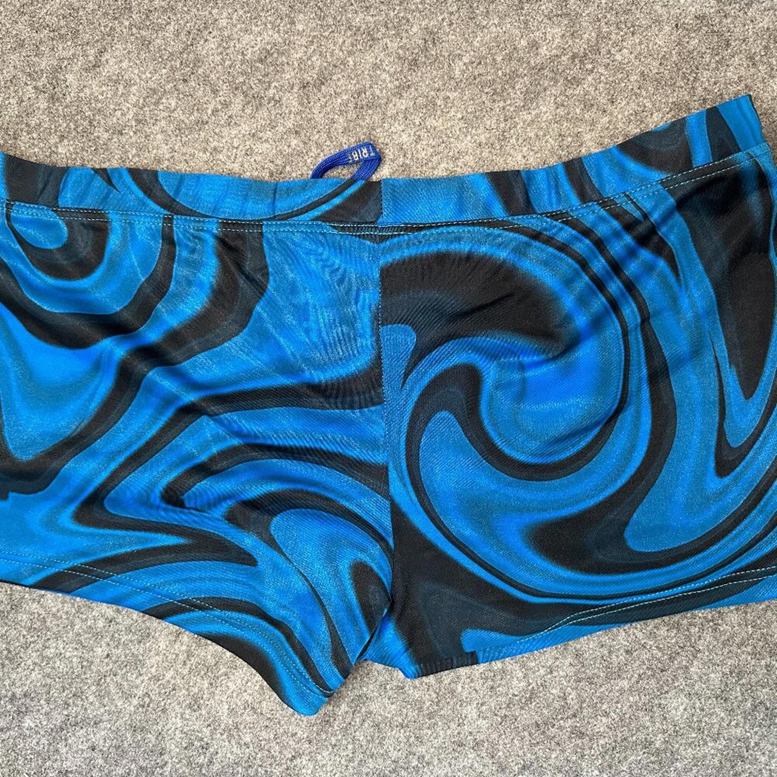 Tribal Streetwear Tribe Men’s Swim Shorts – Size 3XL – Blue Swirl Print Size US 44 / EU 60 - 5 Thumbnail