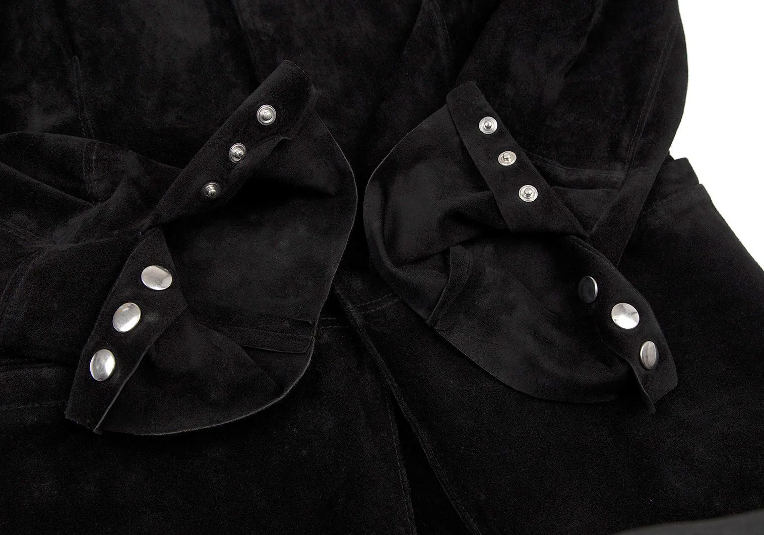 Jean Paul Gaultier Suede Snap Button Jacket in Black, Size 48 Size US M / EU 48-50 / 2 - 8 Thumbnail