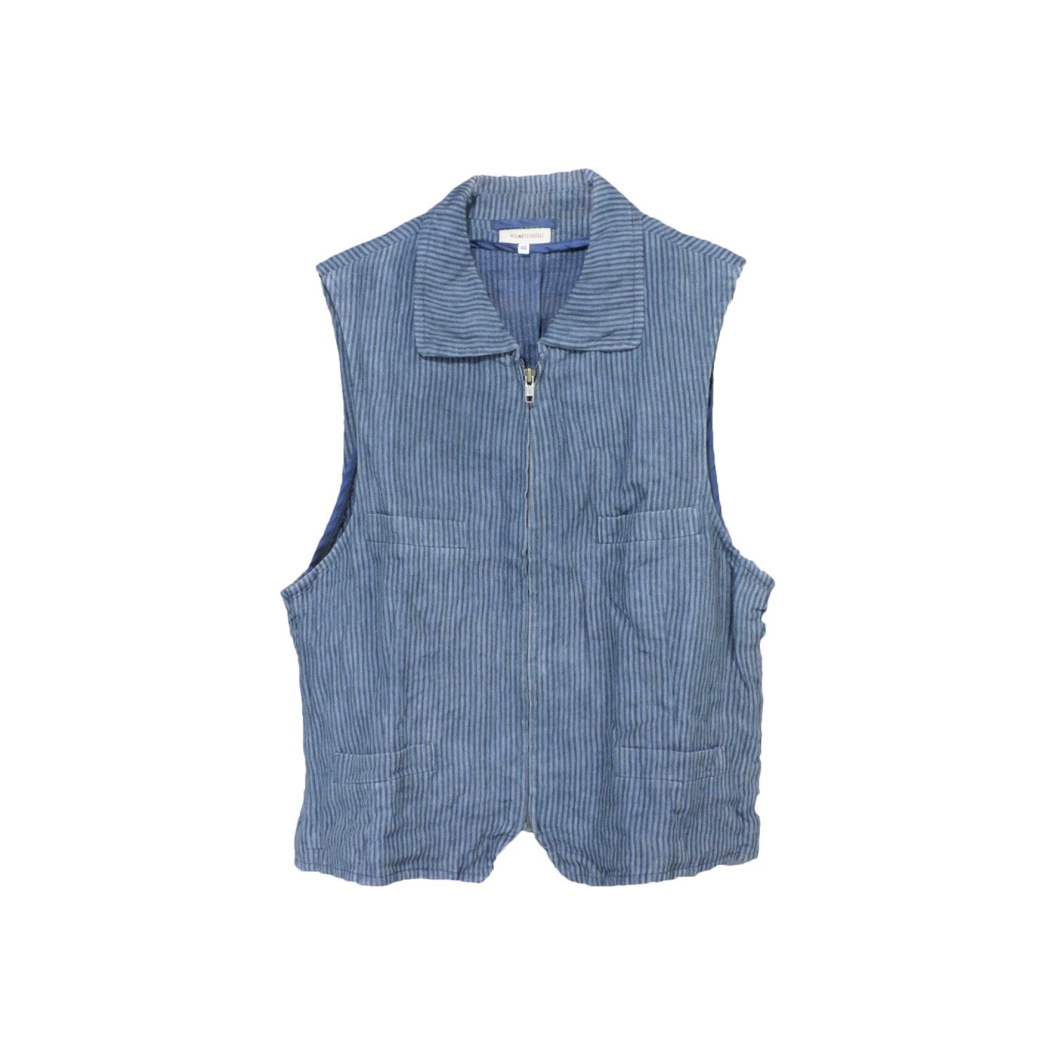 Romeo Gigli ROMEO GIGLI WABASH STRIPED DENIM VEST Size US L / EU 52-54 / 3 - 1 Thumbnail