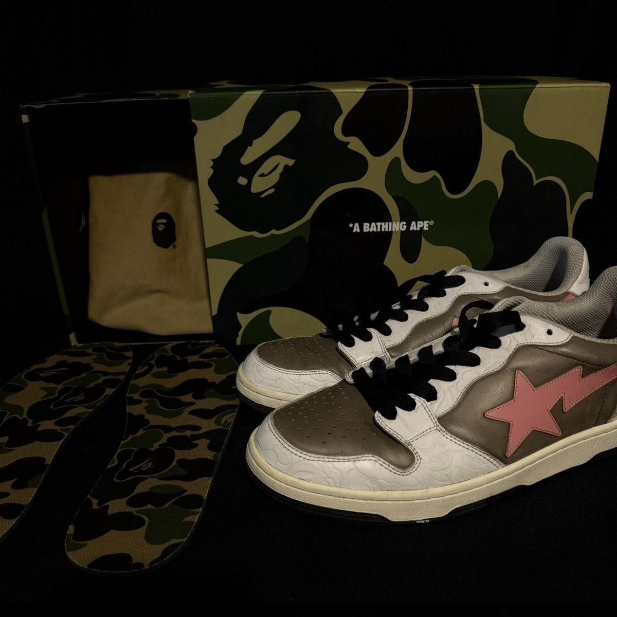 Bape BAPE Court Sta ‘Brown Pink’ Size US 11 / EU 44 - 6 Thumbnail