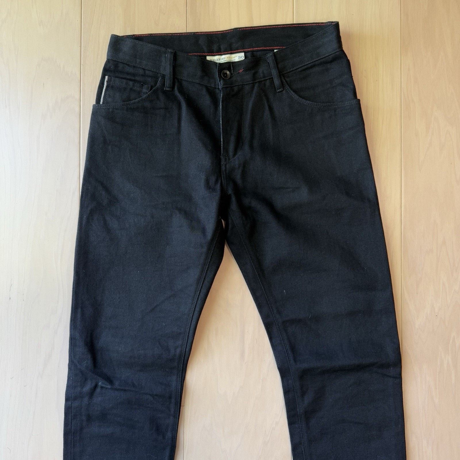 Raleigh Denim Raleigh Denim Martin Selvedge Jeans 30 Black Dark Wash Size US 30 / EU 46 - 3 Thumbnail