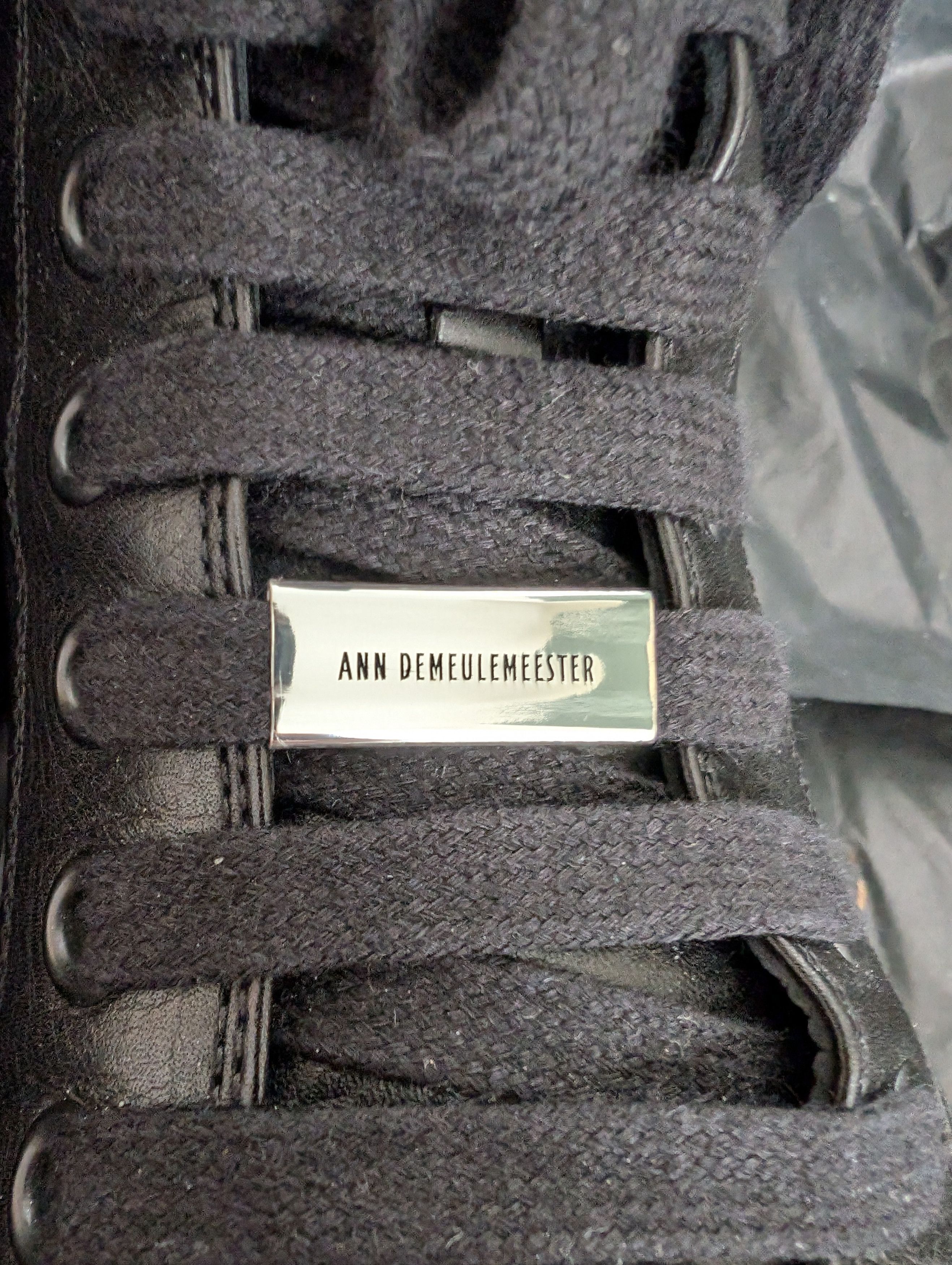 Ann Demeulemeester New Raven leather sneakers Size US 7 / EU 40 - 3 Thumbnail