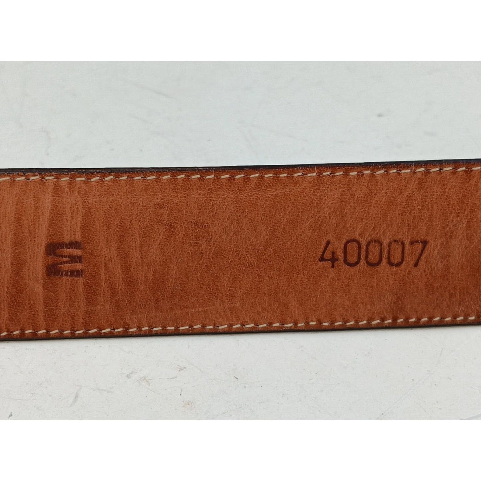 Brighton VINTAGE Brighton Belt Croc Print Leather Brown Brass Buckle Adjustable 31-34 Inches Women Medium Size ONE SIZE - 5 Thumbnail