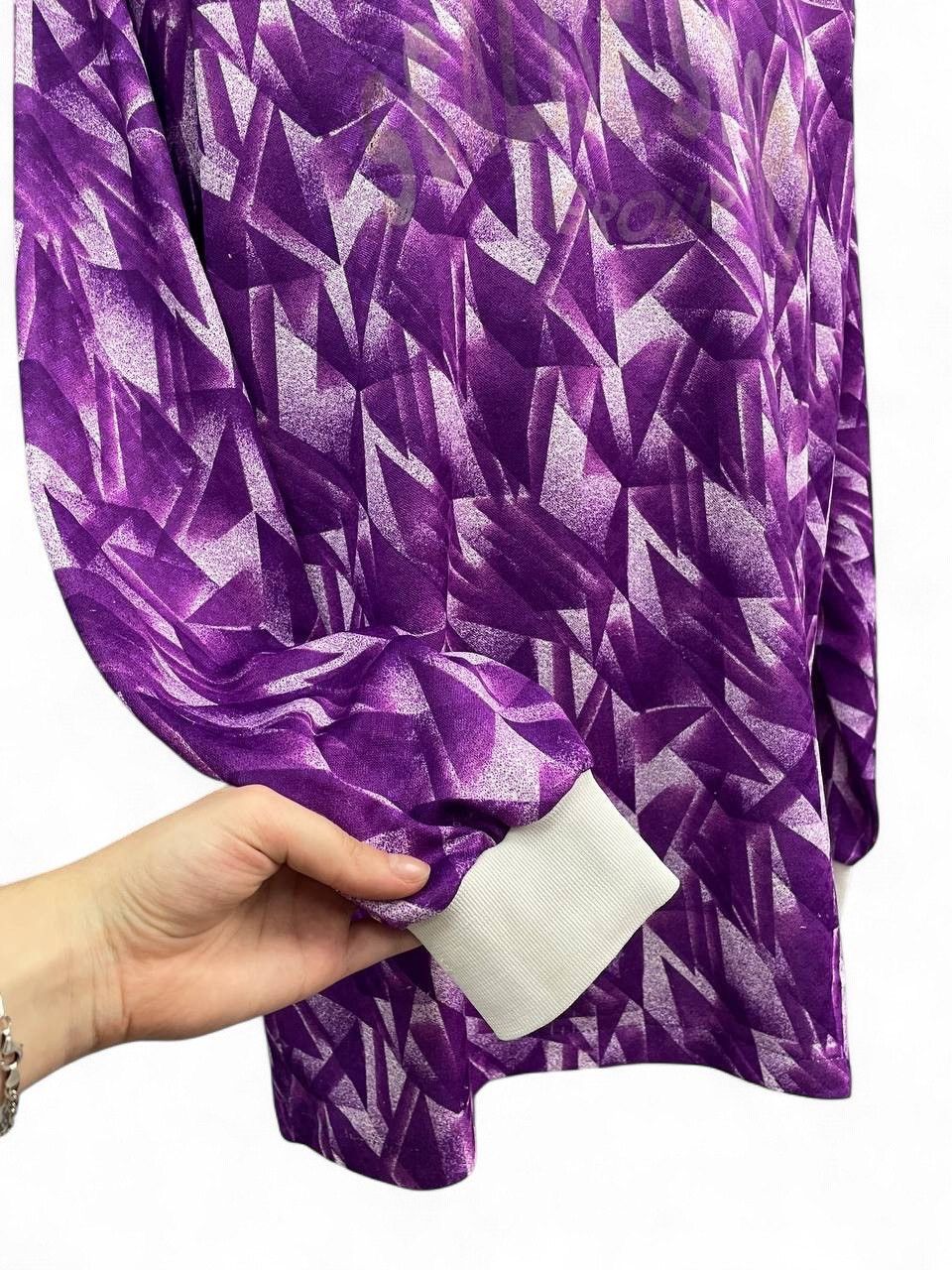 Erima Vintage purple soccer jersey geometric longsleeve pattern Size US L / EU 52-54 / 3 - 6 Thumbnail