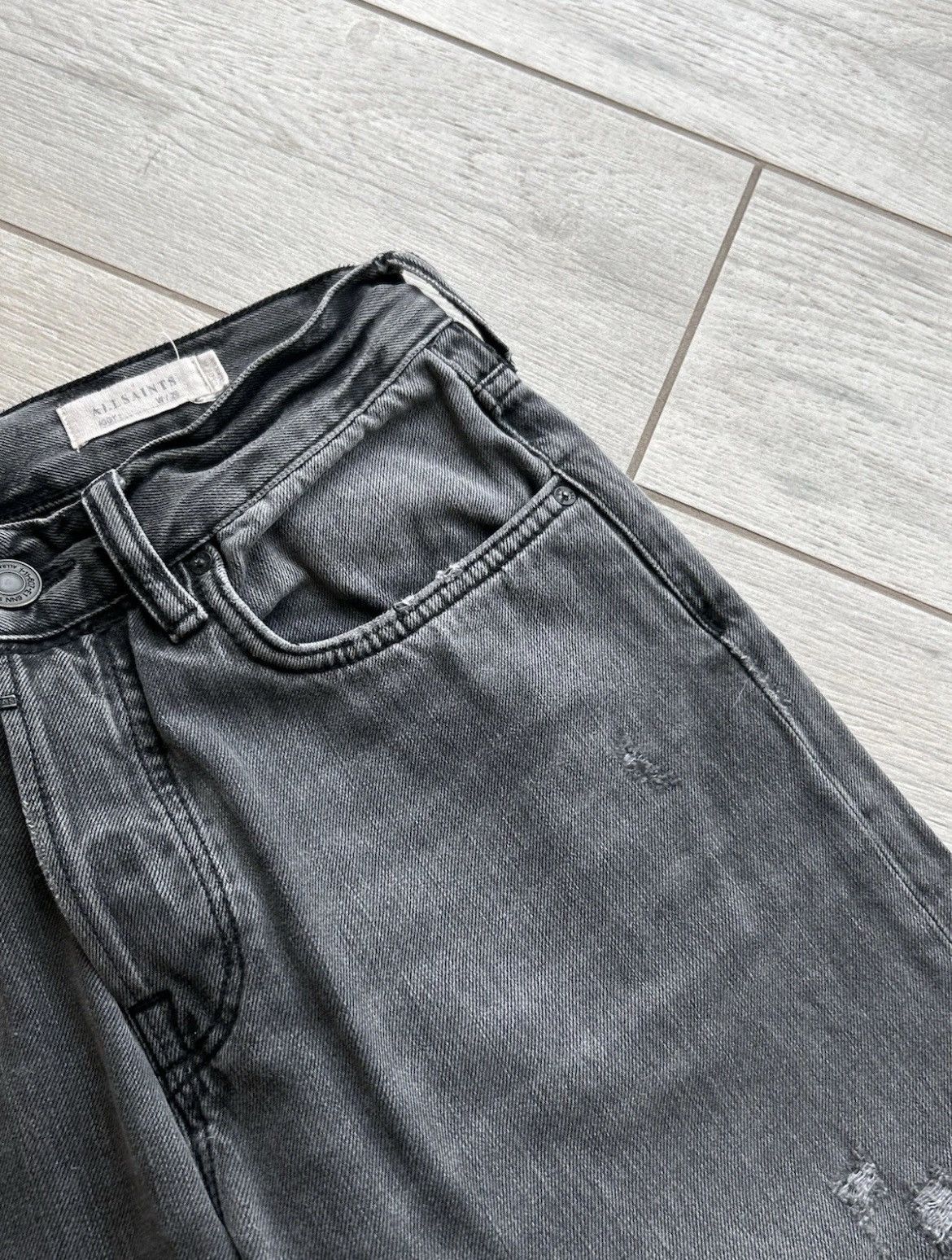 Allsaints Allsaints Cigarette Jeans Black Gray Slim Fit Men’s 28x30 Size US 28 / EU 44 - 4 Thumbnail