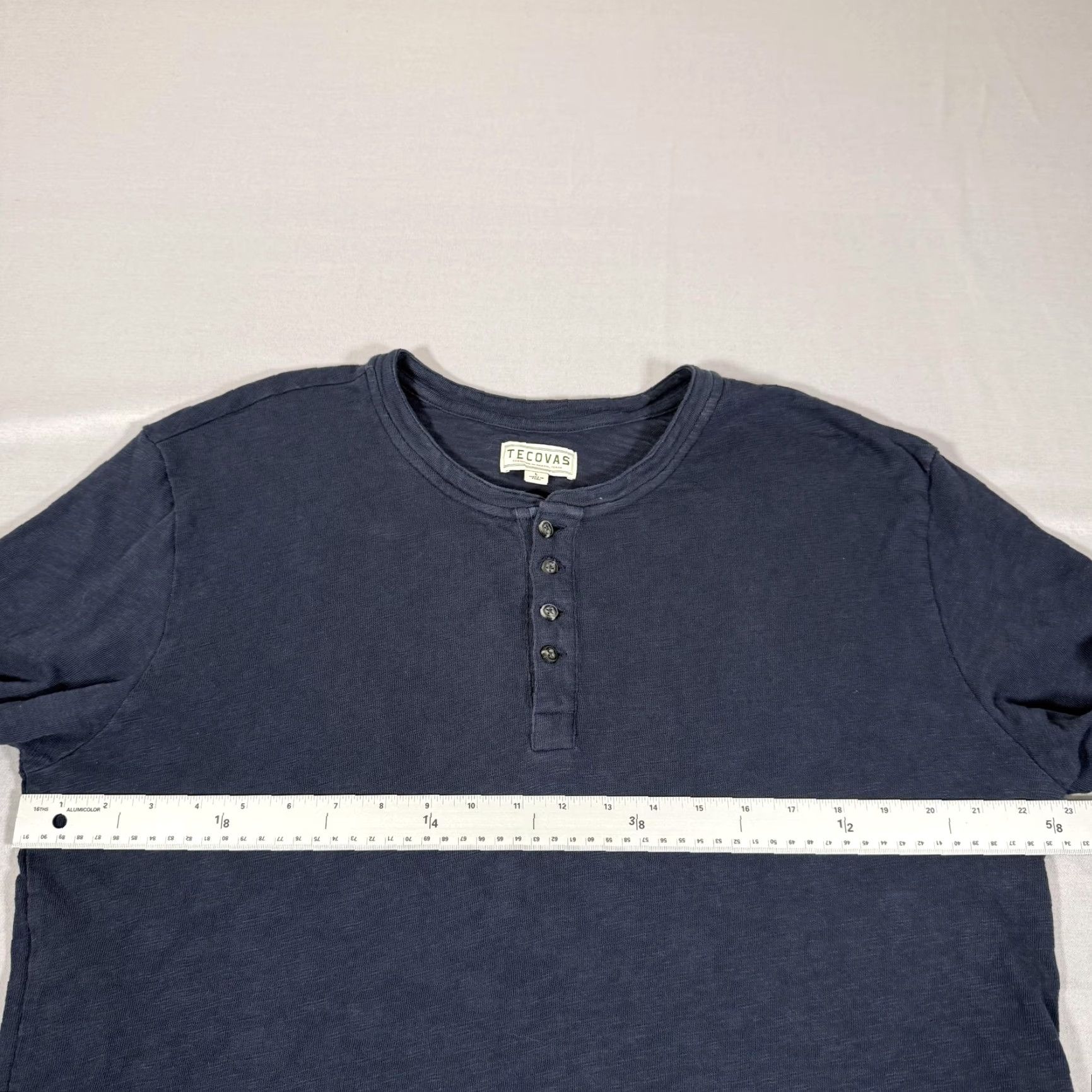 Tecovas Tecovas Shirt Mens Large Blue Henley Long Sleeve Western Cowboy Work Cotton Tee Size US L / EU 52-54 / 3 - 5 Thumbnail