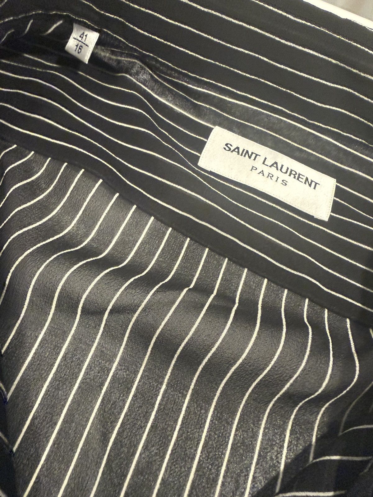 Saint Laurent Paris Saint Laurent mens striped silk shirt. 41/16. $1500 Size US L / EU 52-54 / 3 - 4 Thumbnail