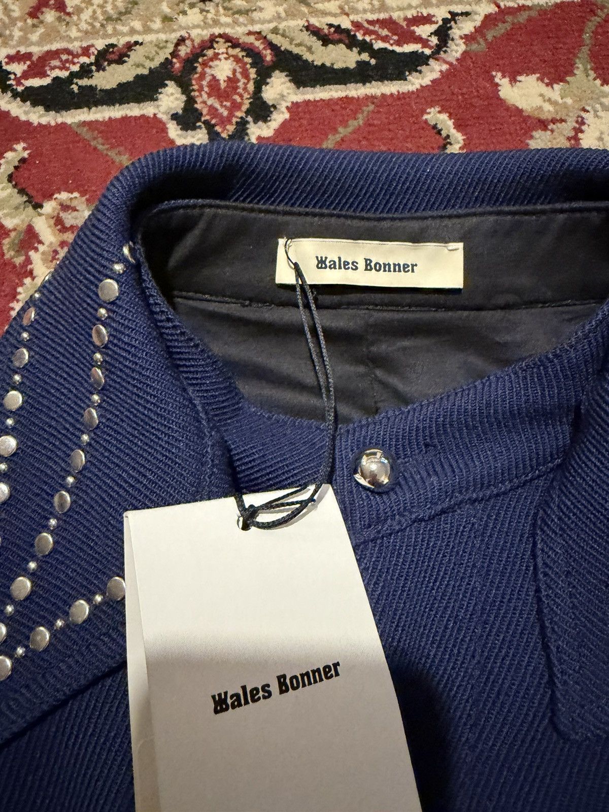 Wales Bonner Wales Bonner Navy Delta Studded Jacket Size US S / EU 44-46 / 1 - 2 Thumbnail