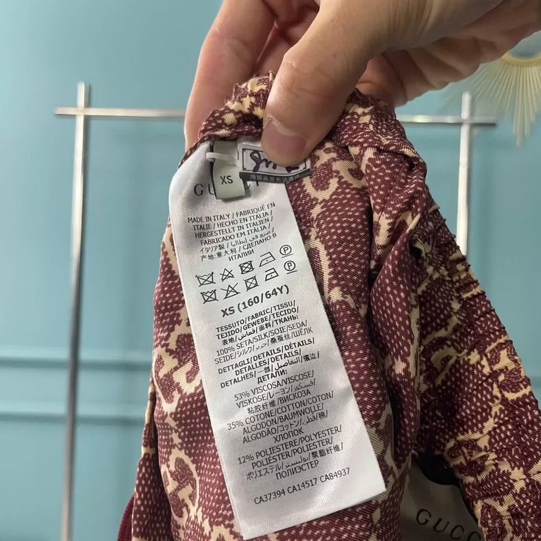 Gucci Gucci Size XS Mulberry silk full logo old flower trousers Size US 30 / EU 46 - 5 Thumbnail