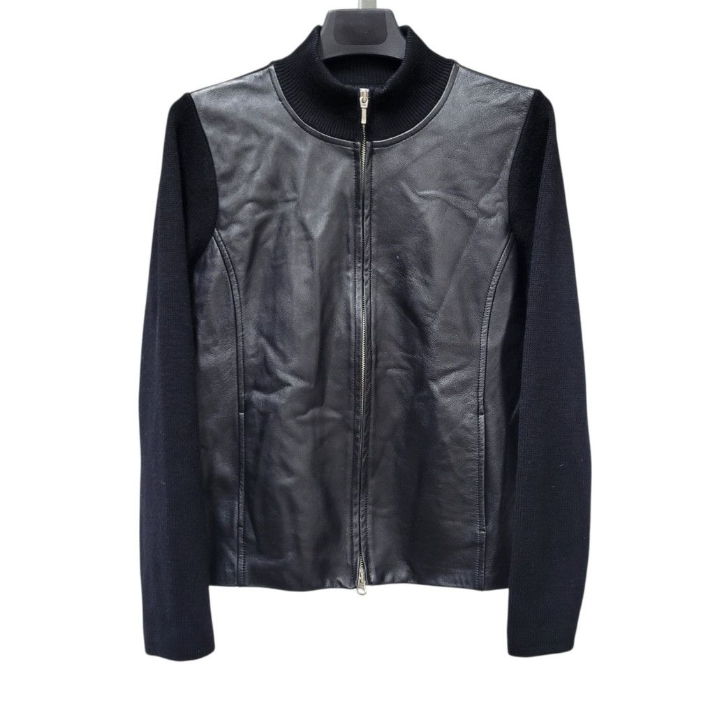 Pendleton PENDLETON 100% Leather & Merino Wool Long-Sleeves Full-Zip Size M / US 6-8 / IT 42-44 - 4 Thumbnail