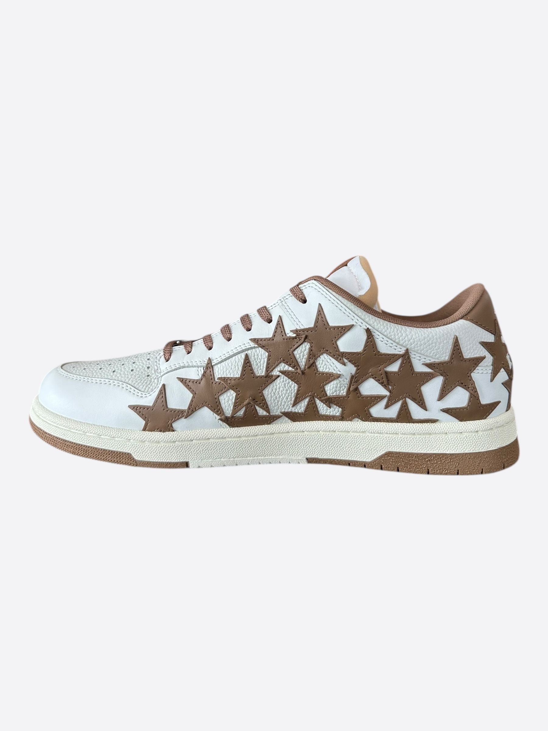 Amiri Amiri White & Brown Stars Low Top Sneakers Size US 13 / EU 46 - 6 Thumbnail