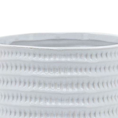 Designer × Homemade 5" TEXTURED PLANTER W/ STAND, WHITE Size US L / EU 52-54 / 3 - 7 Thumbnail