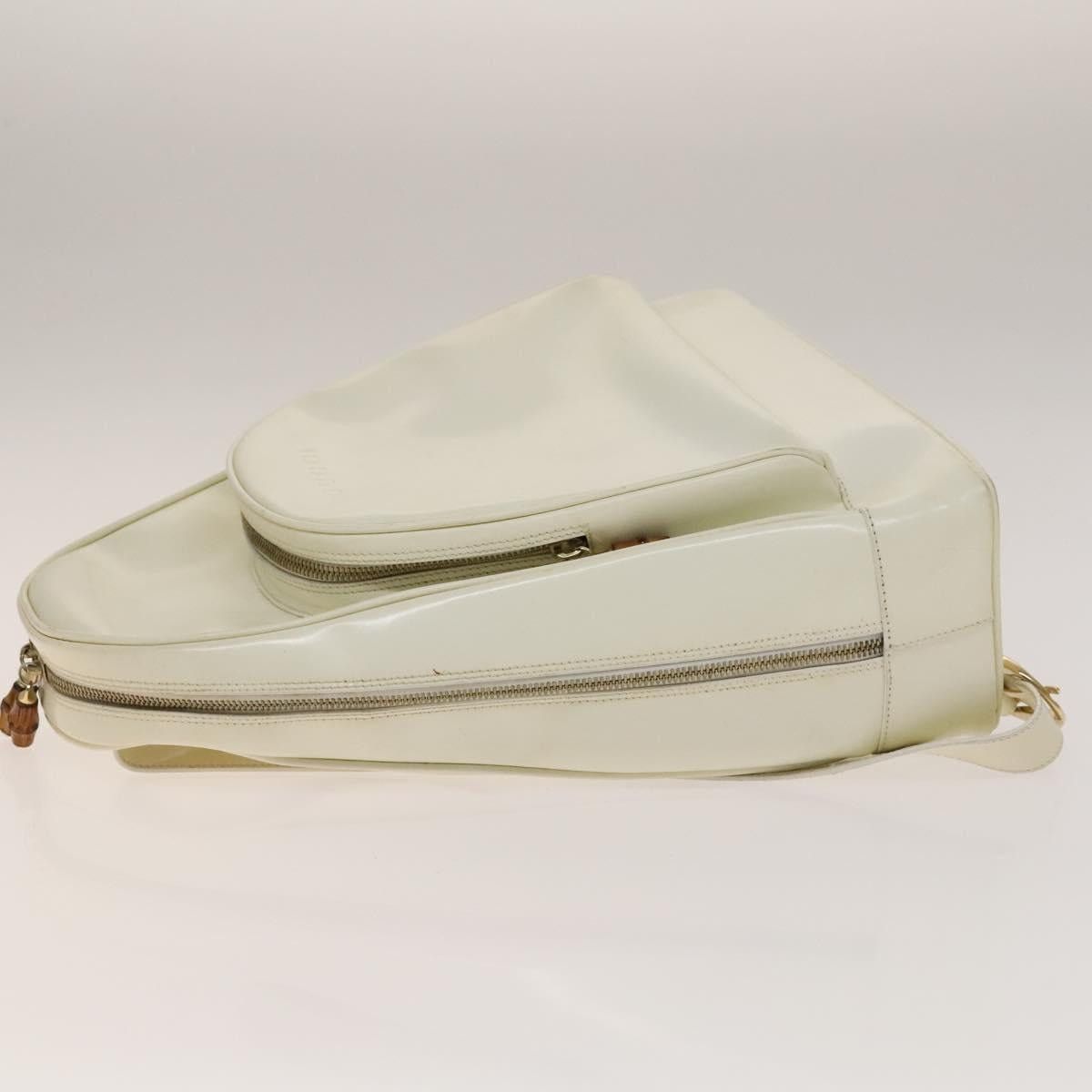 Gucci GUCCI Bamboo Body Bag Patent Leather White Gold 003 3444 Size ONE SIZE - 5 Thumbnail