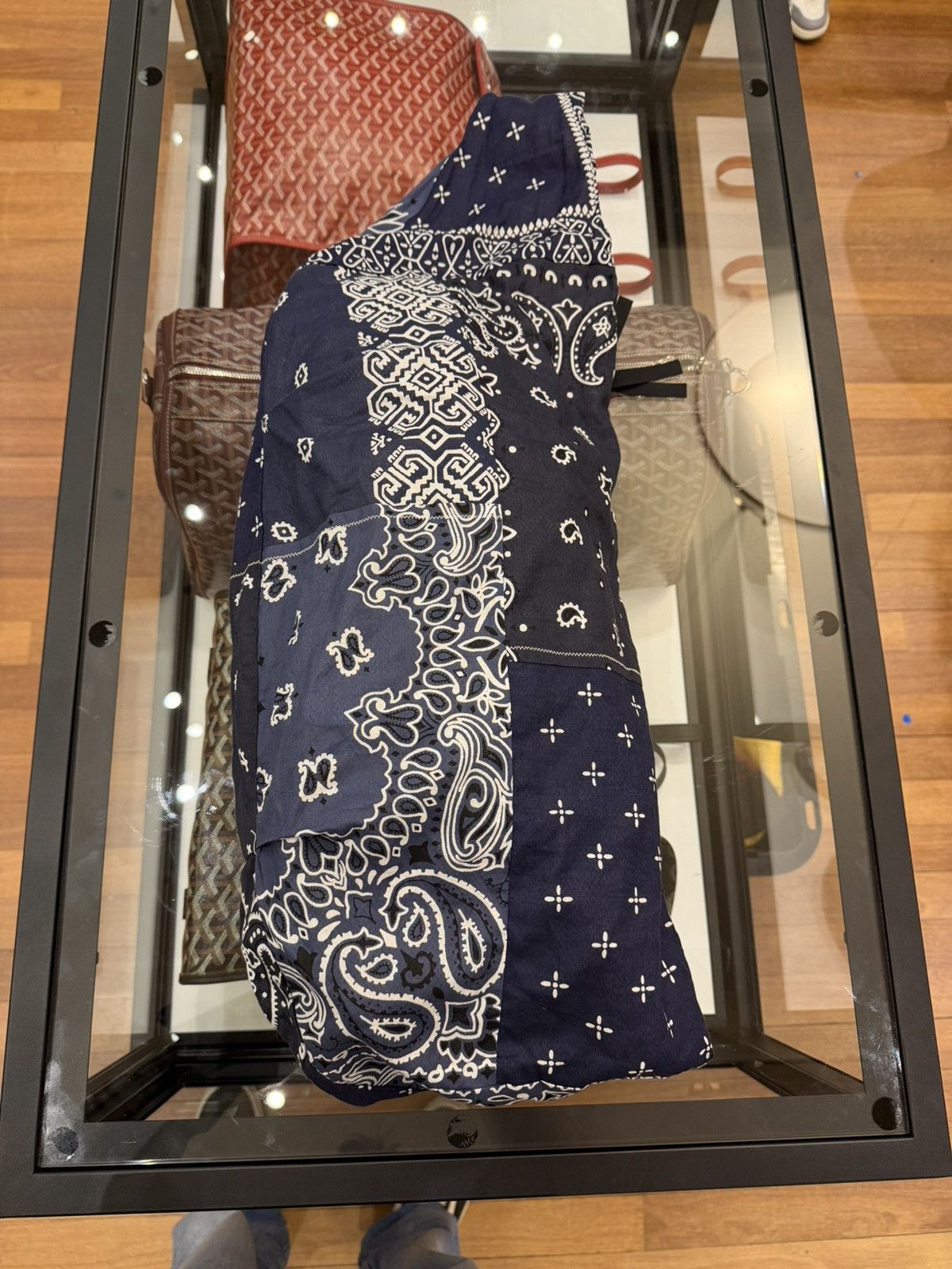 Kapital Gauze Bandana Beach Snufkin Bag - Paisley Blue