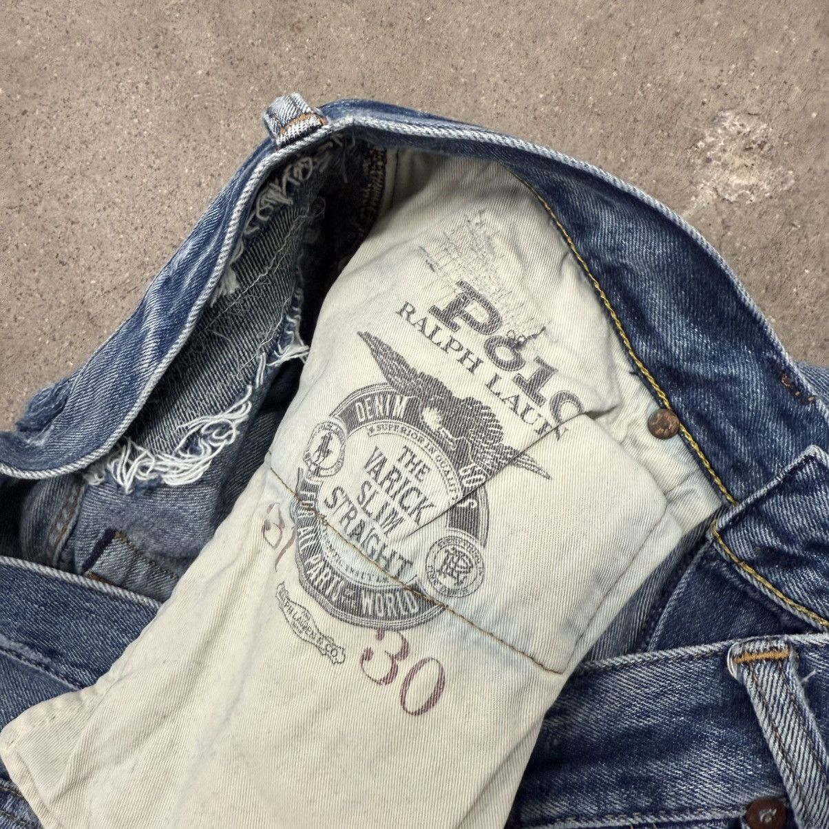 Japanese Brand POLO RALPH LAUREN VARICK SLIM REPAIRED PATCHWORK JEANS Size US 31 - 6 Thumbnail