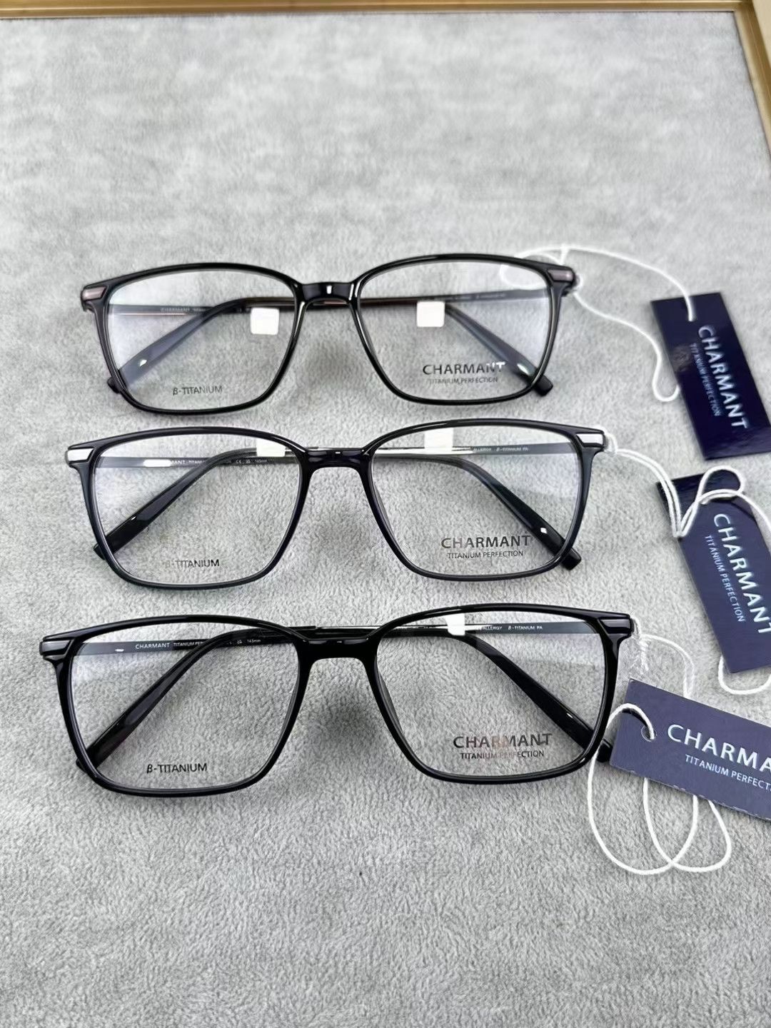 image of Chapman Charming Titanium Perfection Glasses in Black, Men's