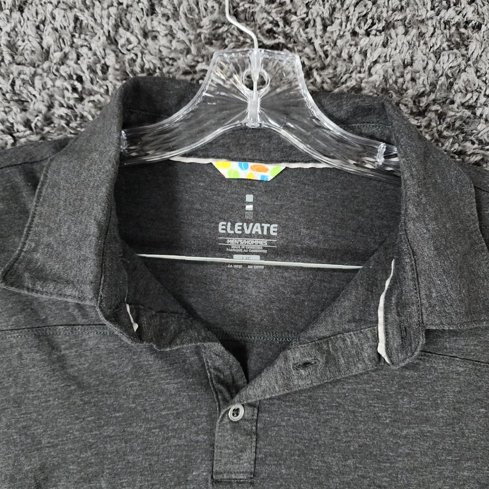 Vintage ELEVATE Men's Gray Short Sleeve Polo Size L Size US L / EU 52-54 / 3 - 3 Thumbnail