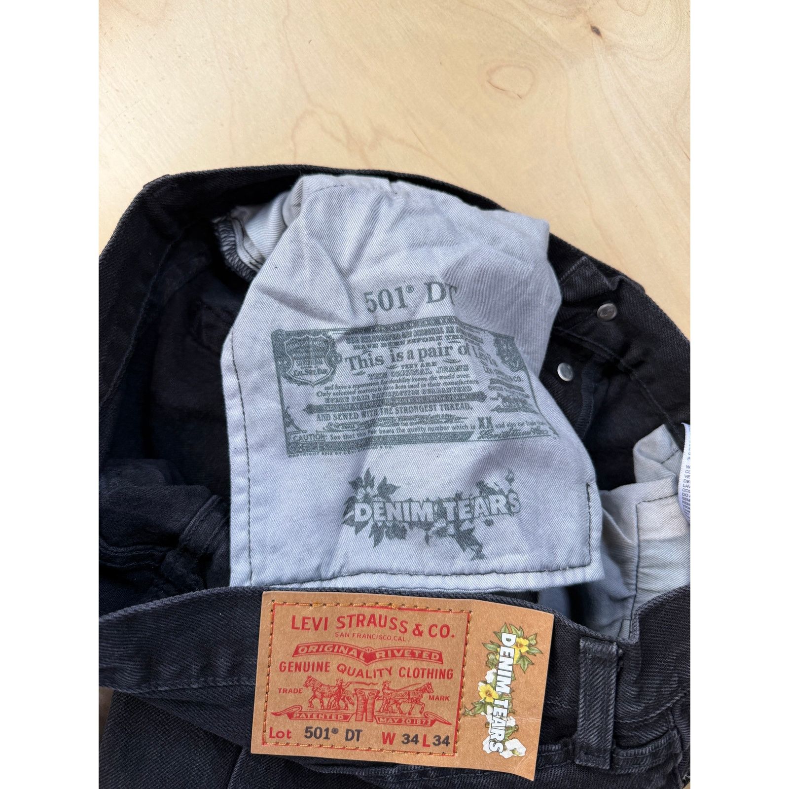 DENIM TEARS Denim Tears x Levi's 501 Jeans Black W36 L34 Straight Leg Size US 34 / EU 50 - 5 Thumbnail