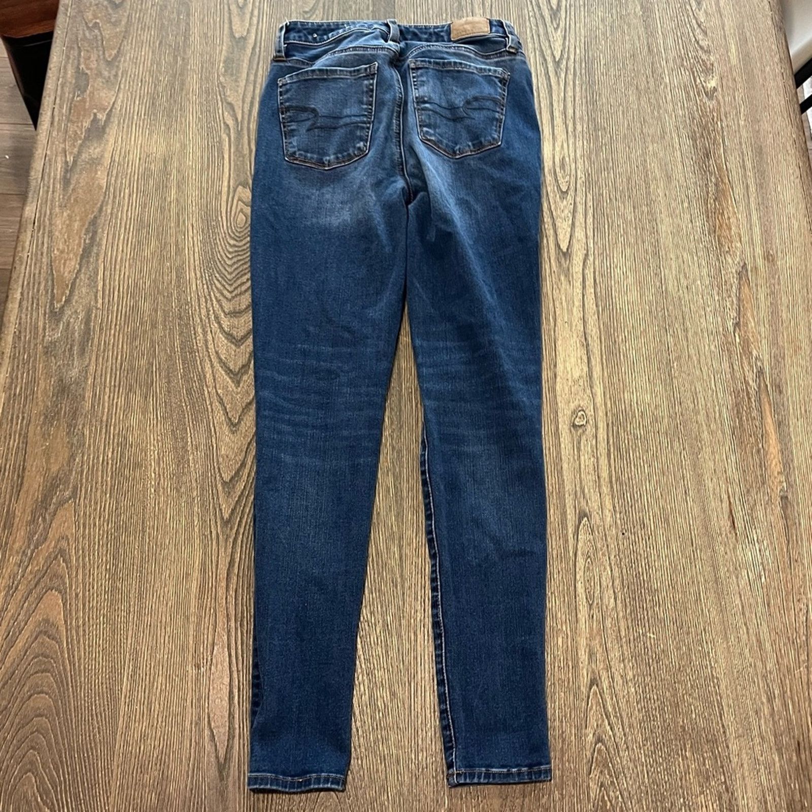 American Eagle Outfitters American Eagle Hi-Rise Skinny Jeans 360 Super Stretch Blue 2 Size 26" / US 2 / IT 38 - 9 Thumbnail