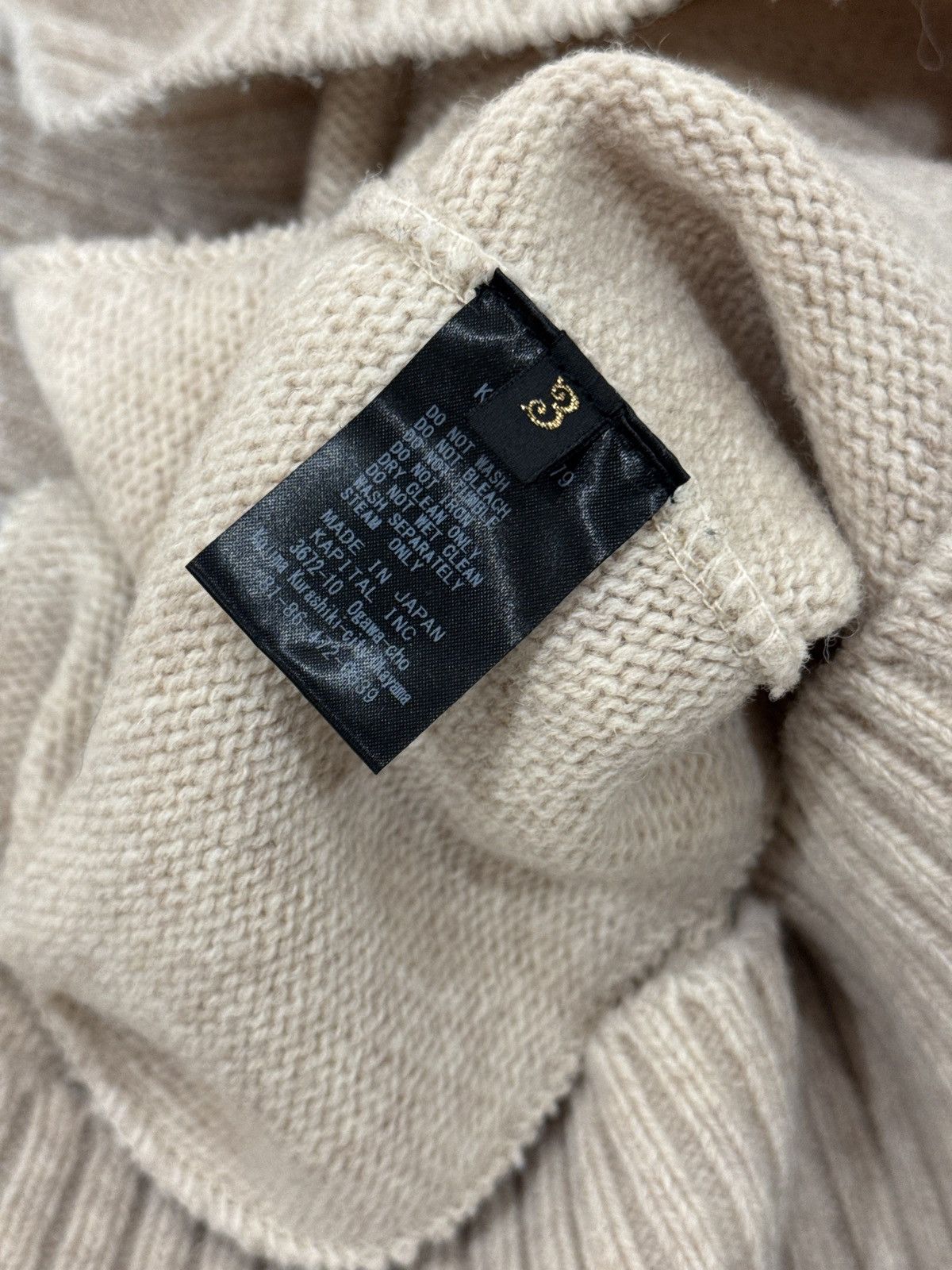 Japanese Brand × Kapital × Kapital Kountry Kapital 5G Wool BONE Hood Sweater Size US L / EU 52-54 / 3 - 8 Thumbnail