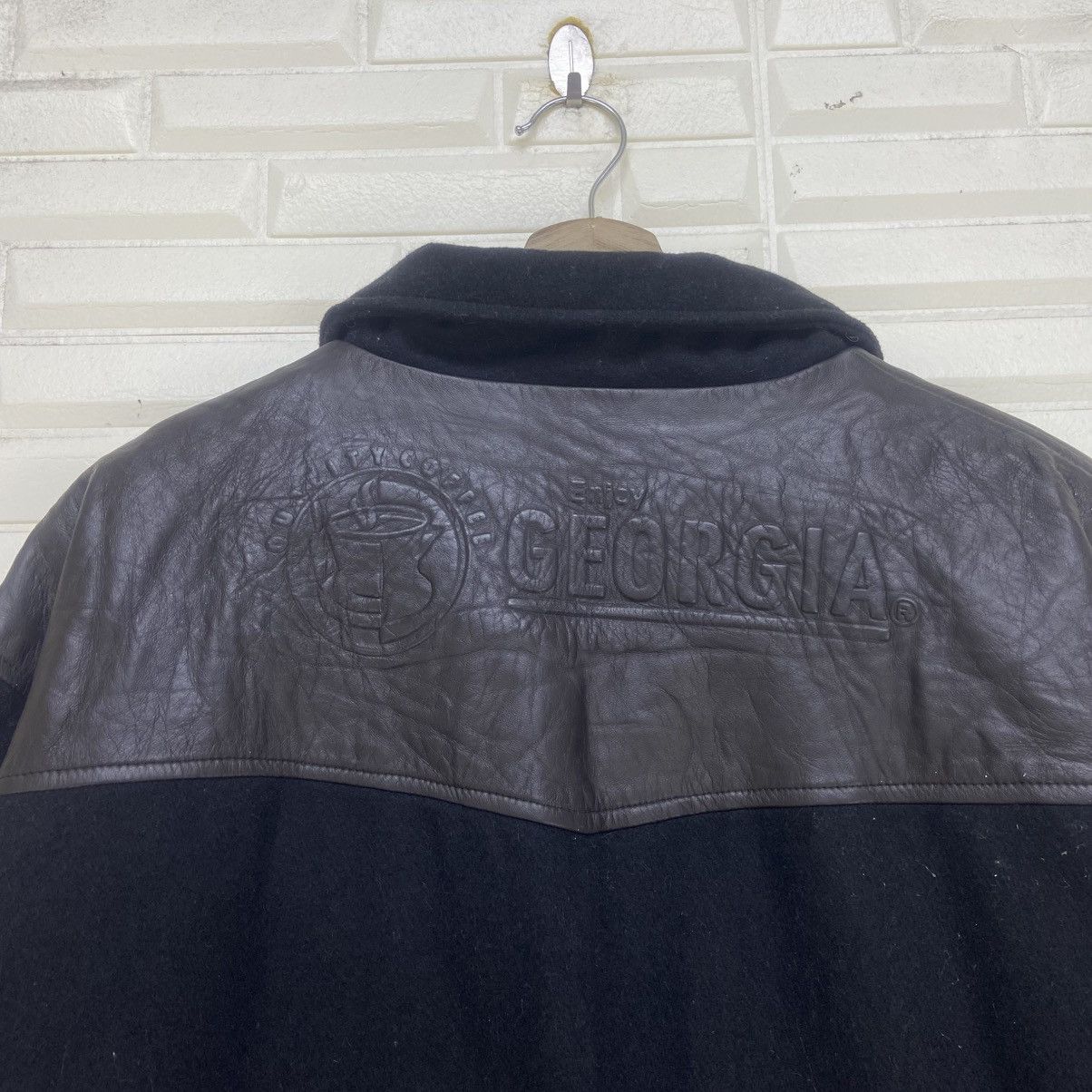 Japanese Brand Vintage American Classic Georgia Coffee Leather Varsity Size US M / EU 48-50 / 2 - 4 Thumbnail