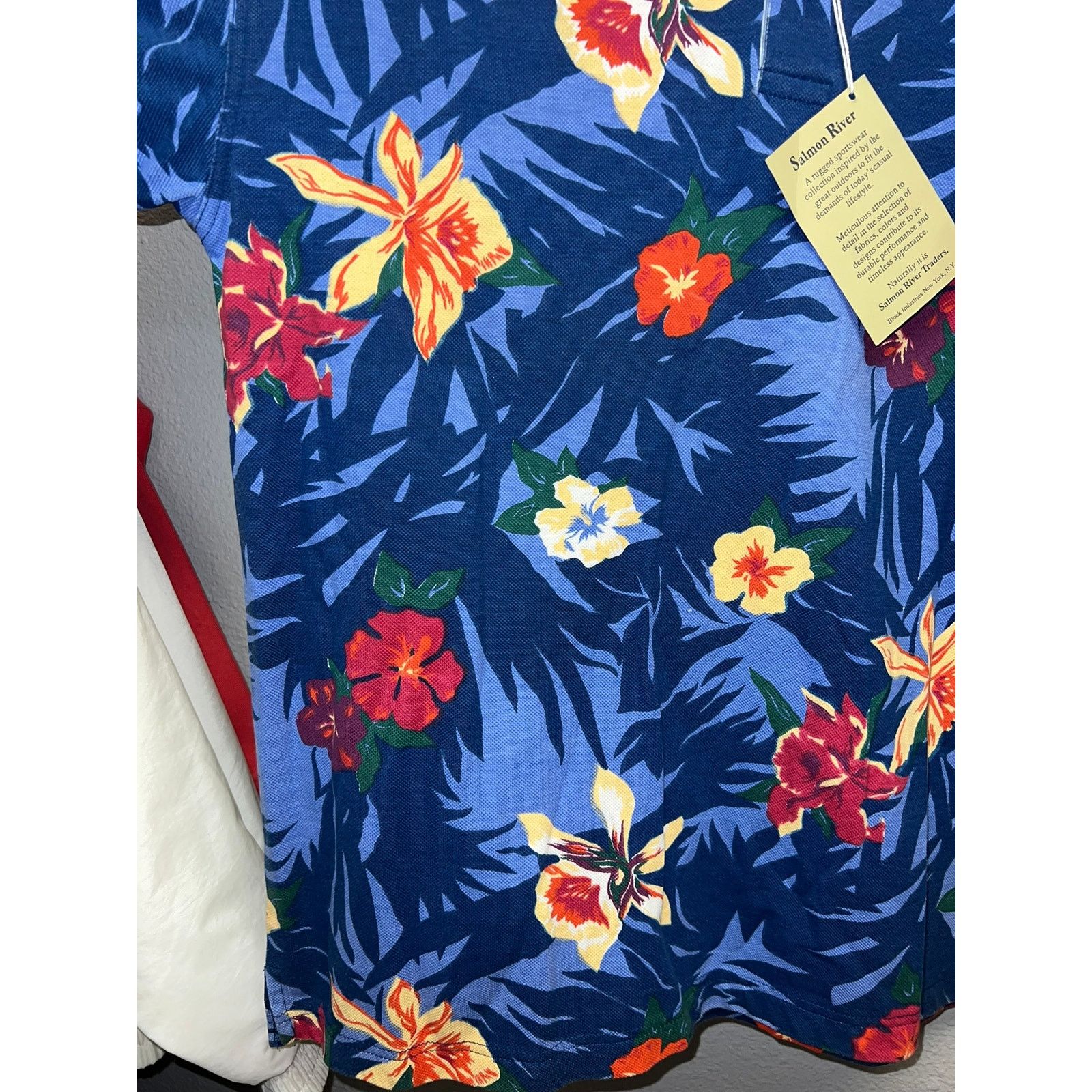 Vintage Vintage Salmon River Polo Shirt Floral Hawaiian NWT Medium Size US M / EU 48-50 / 2 - 3 Thumbnail