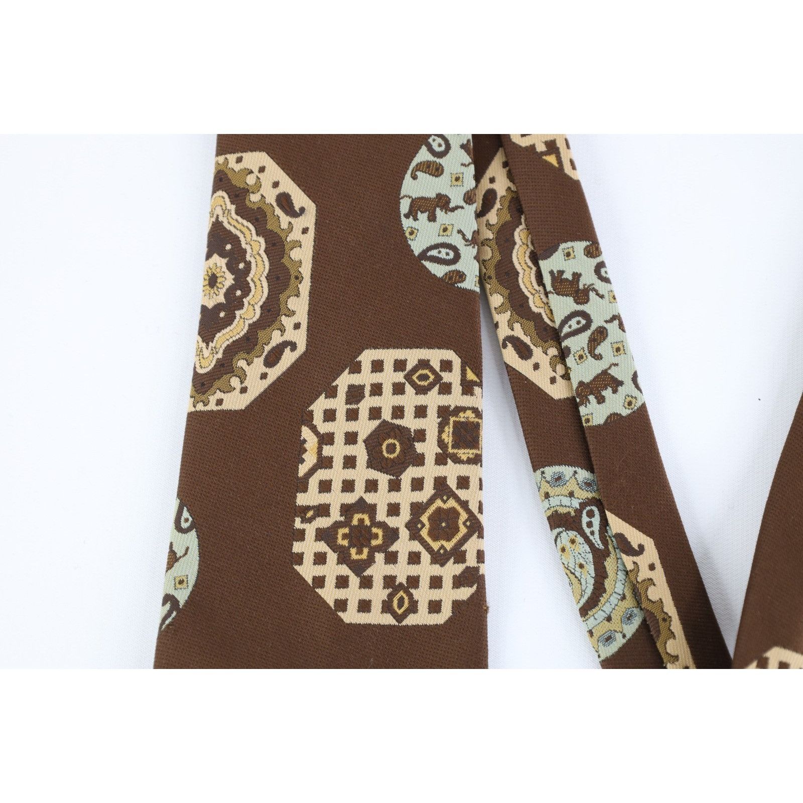 Vintage Vintage 60s 70s Mid Century Modern MCM Paisley Neck Ti Size ONE SIZE - 3 Thumbnail