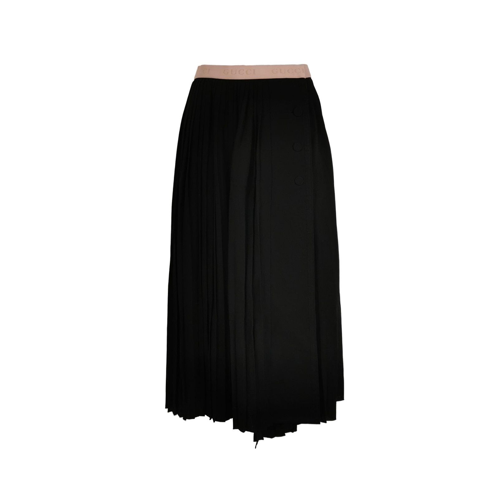 Gucci Gucci Logo Waistband Pleated Midi Skirt Size 40 Size 27" / US 4 / IT 40 - 1 Thumbnail