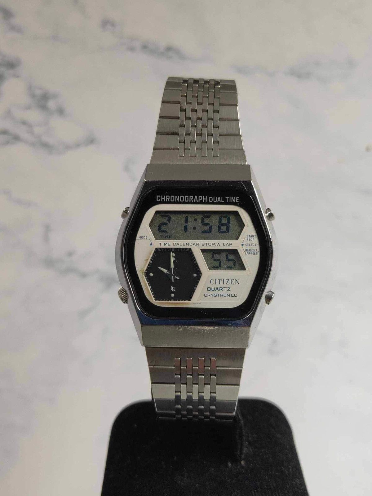 image of Citizen 4-097416K Analog/digital Japan Gents Watch in White, Men's
