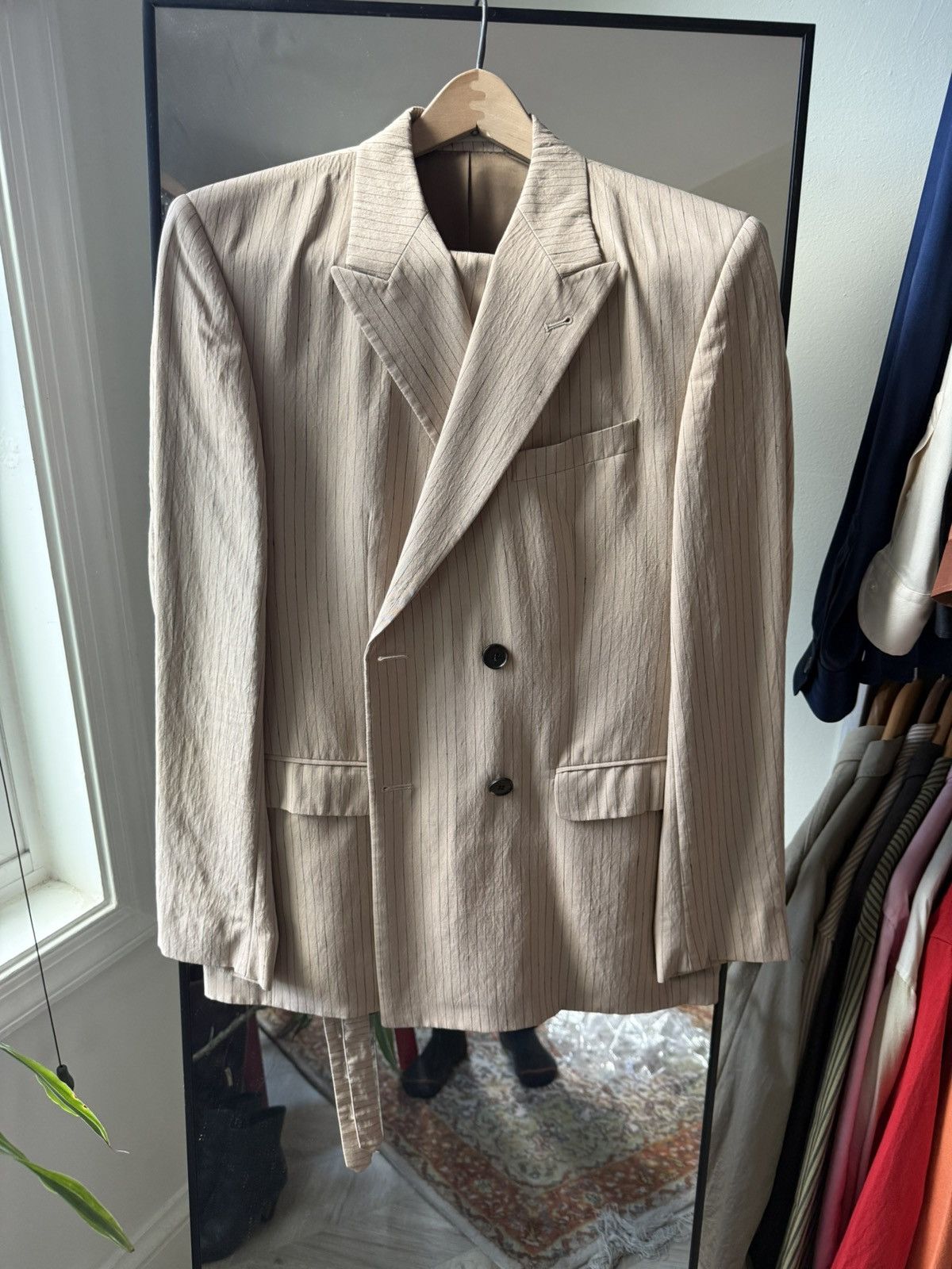 Nanushka Nanushka malvin latte striped suit 50 Size 40R - 1 Thumbnail