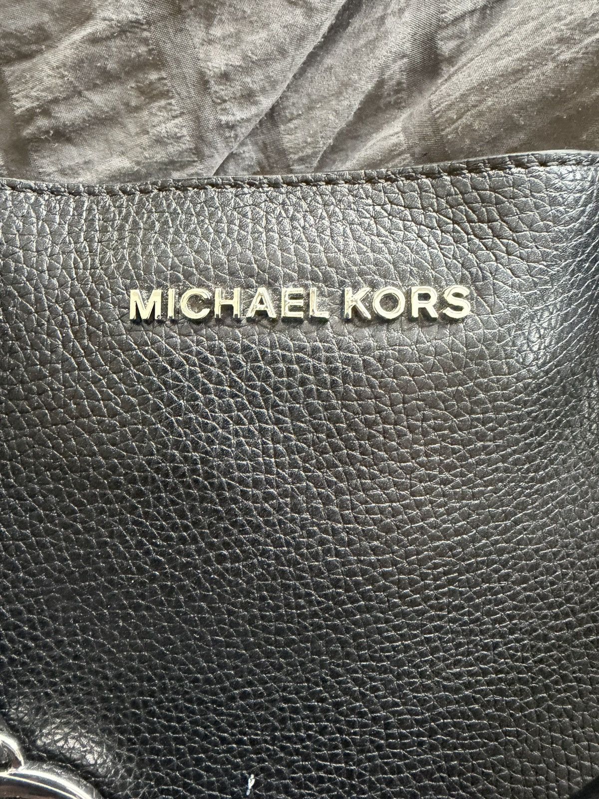 Michael Kors Michael Kors Black Leather Tote Bag Size ONE SIZE - 4 Thumbnail