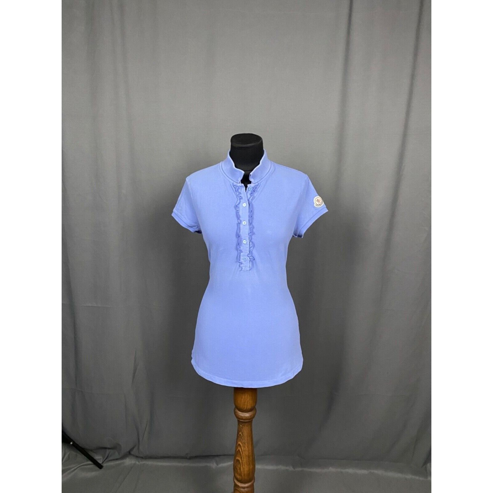 Moncler Moncler Maglia Women's Blue Polo T-Shirt Size S Size S / US 4 / IT 40 - 3 Thumbnail